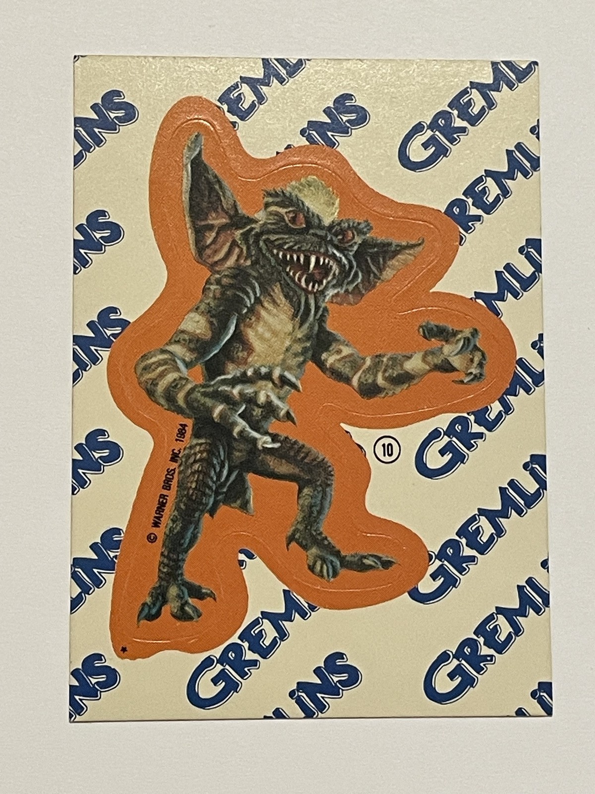 1984 Topps Gremlins Sticker Blank Back #10 - Spike 1984 Topps Gremlins Sticker Blank Back #10 - Spike