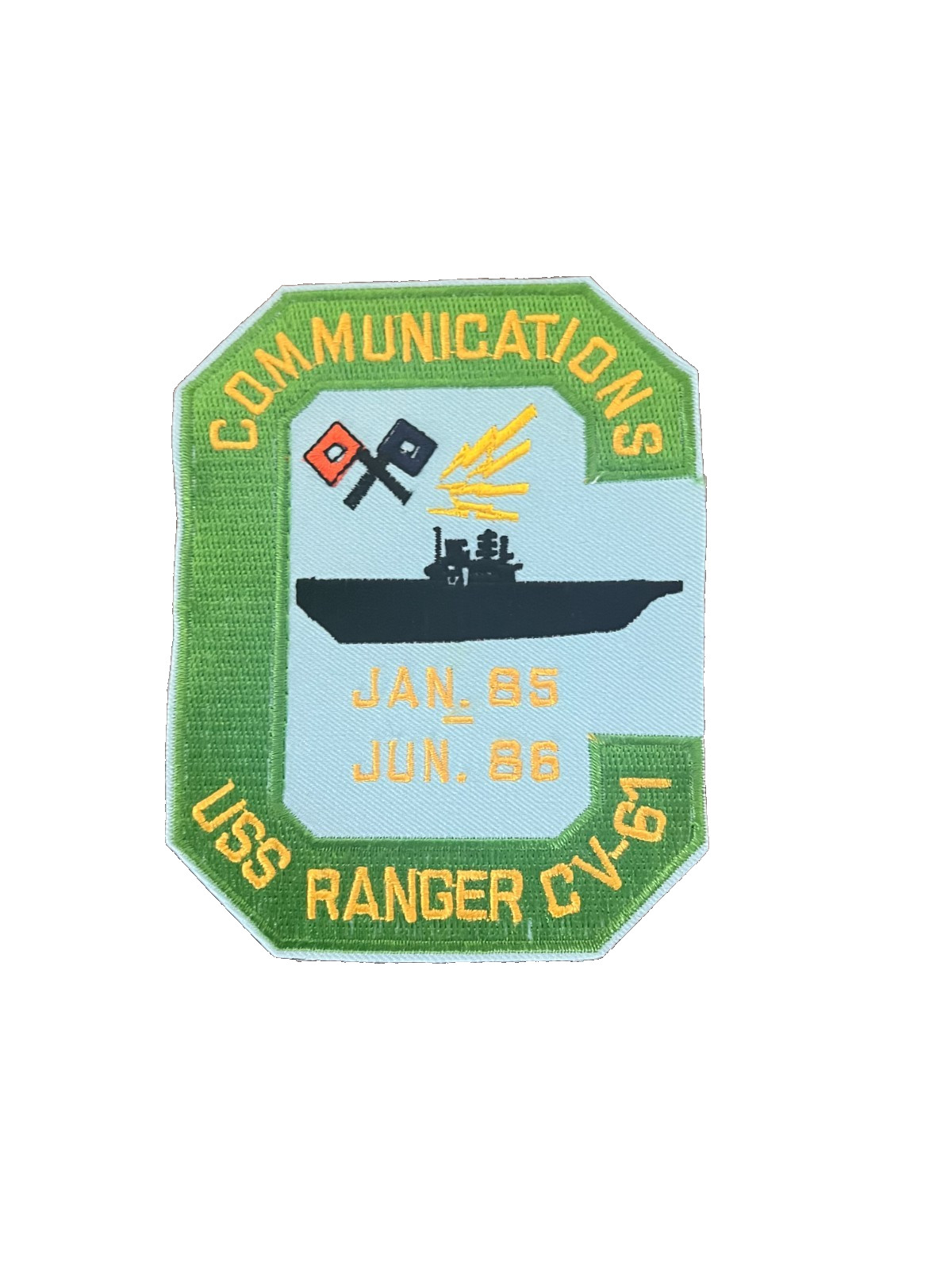 CV-61 USS Ranger Communications Department Navy Ship Squadron 1985 Cruise Patch
