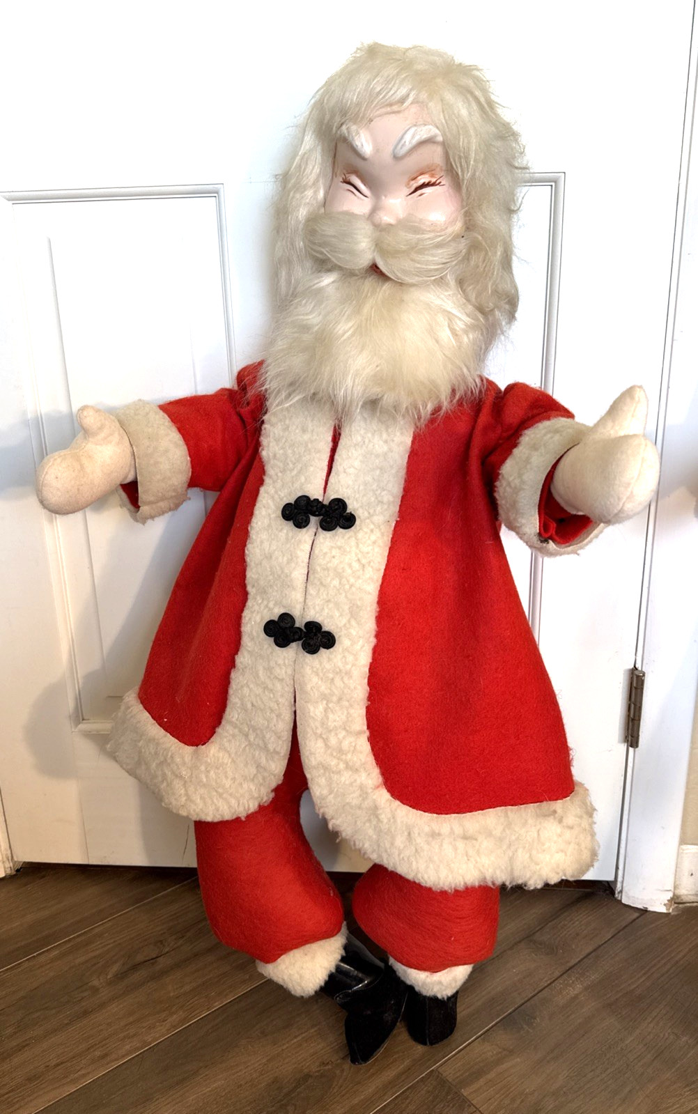 Rare 3 Foot Vintage Mid Century Santa Claus Store Display Prop Decor 38" Tall Rare 3 Foot Vintage Mid Century Santa Claus Store Display Prop Decor 38" Tall