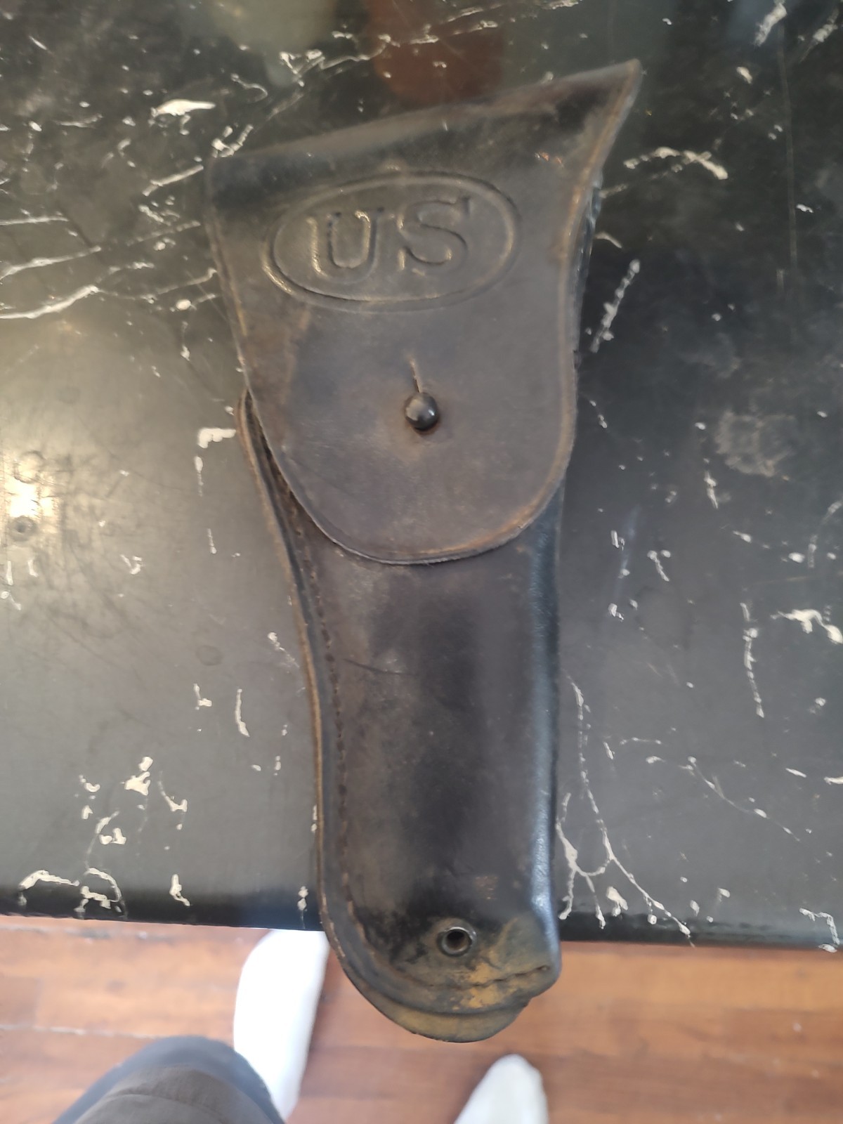 Vintage U.S. Military M1916 1911 .45 Leather Holster US Marked Vintage U.S. Military M1916 1911 .45 Leather Holster US Marked