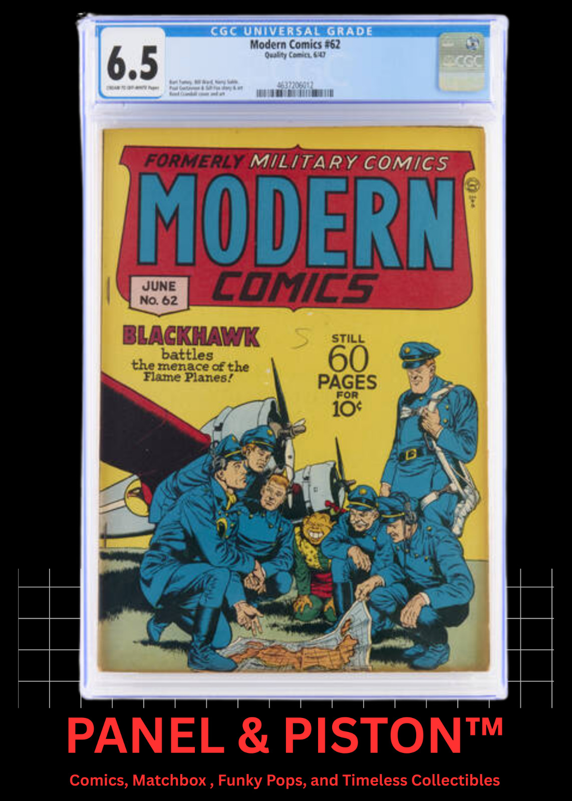 📘 Modern Comics #62 (Quality Comics, 1945) – CGC 6.5 RARE ONLY 2 AT THIS GRADE 📘 Modern Comics #62 (Quality Comics, 1945) – CGC 6.5 RARE ONLY 2 AT THIS GRADE