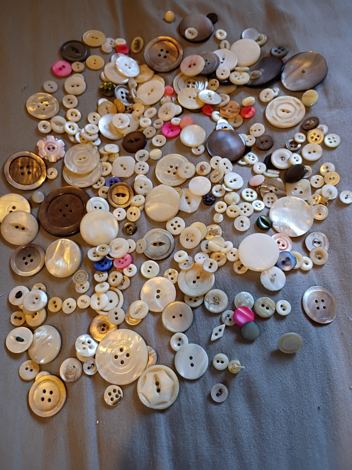 300 Vintage to Antique Mother of Pearl Buttons.