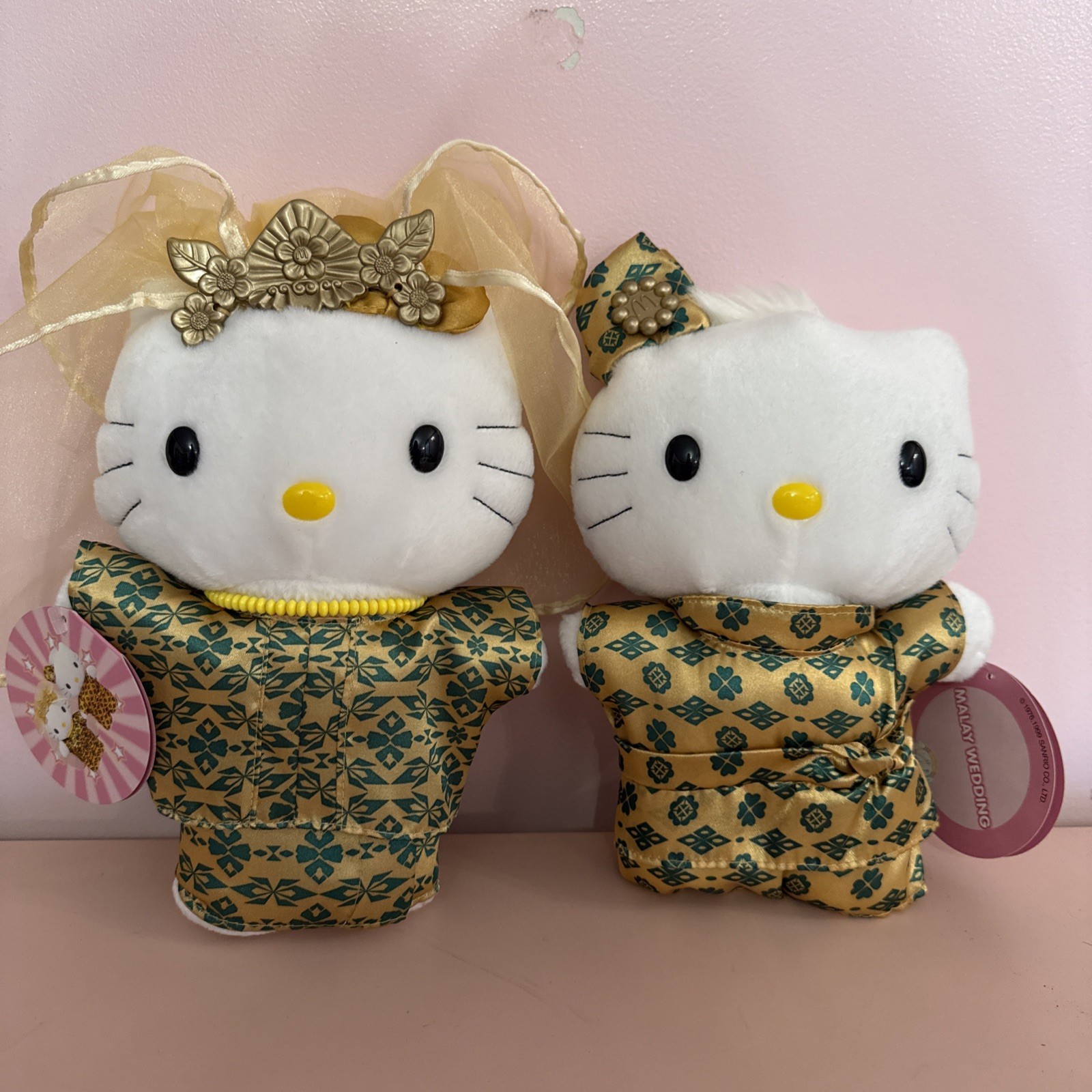 NEW with Tags McDonald’s TW Hello Kitty Malay Wedding Pair Plush Stuffed Toys NEW with Tags McDonald’s TW Hello Kitty Malay Wedding Pair Plush Stuffed Toys