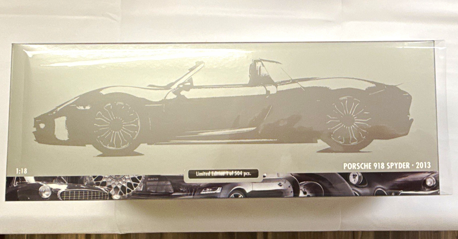 MINICHAMPS 1:18 Porsche 918 Spyder 2013 Black Diecast Model Car MINICHAMPS 1:18 Porsche 918 Spyder 2013 Black Diecast Model Car