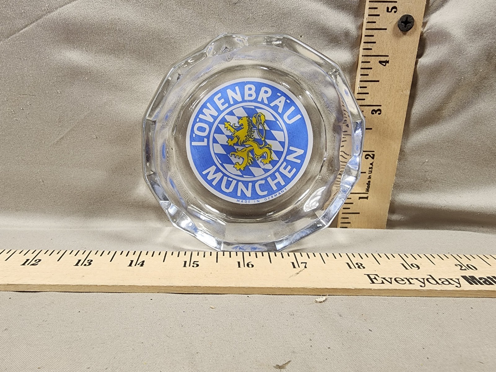 Vintage Beer Advertising Ashtray Lowenbrau Munchen Germany Vintage Beer Advertising Ashtray Lowenbrau Munchen Germany