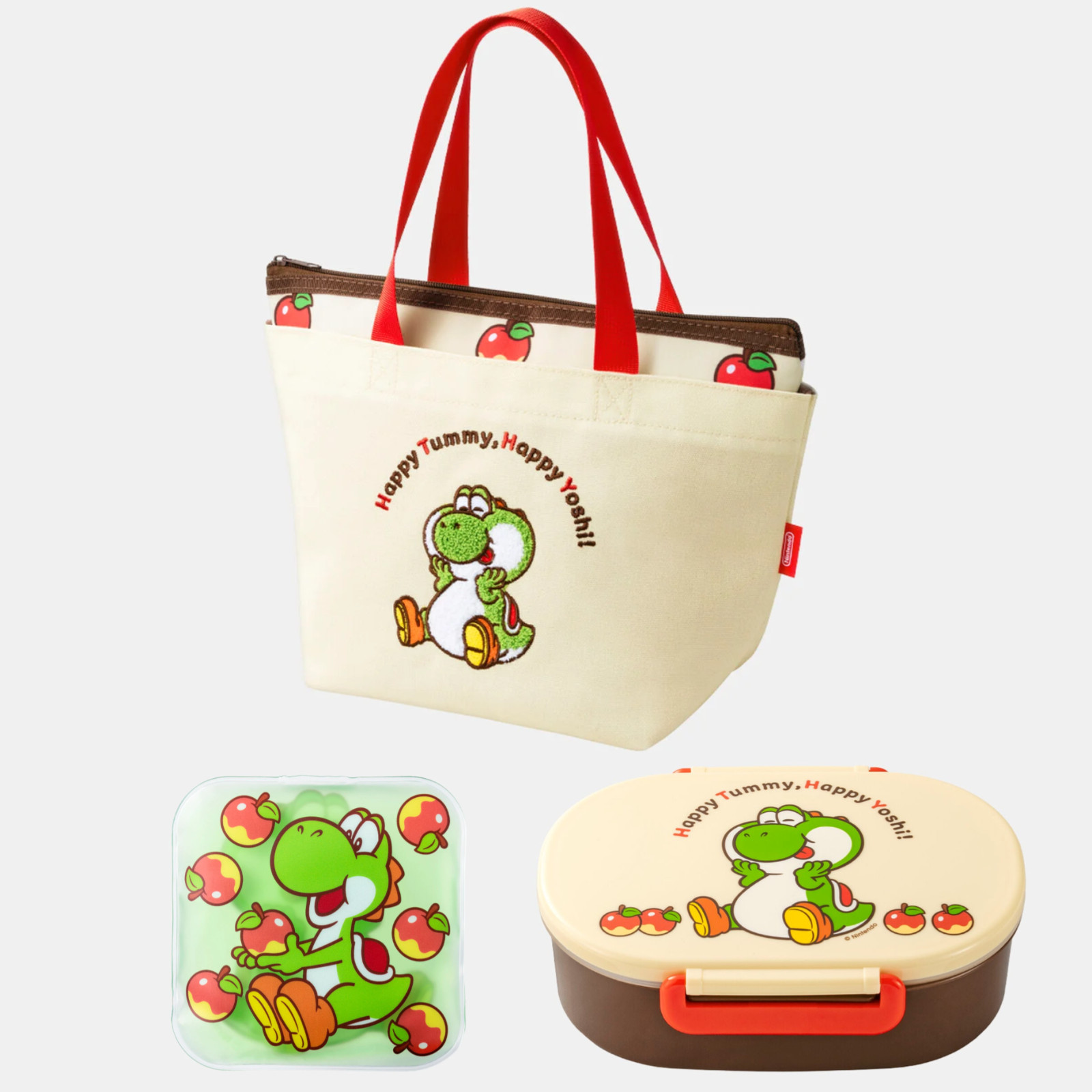 Super Mario Yoshi Lunch Tote Bag Ice Pack Bento Box 3 Set Nintendo ...
