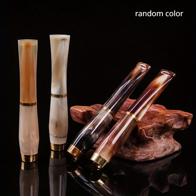 1PC Natural Horn Cigarette Holder Random Color Removable for Easy Cleaning Safe 1PC Natural Horn Cigarette Holder Random Color Removable for Easy Cleaning Safe