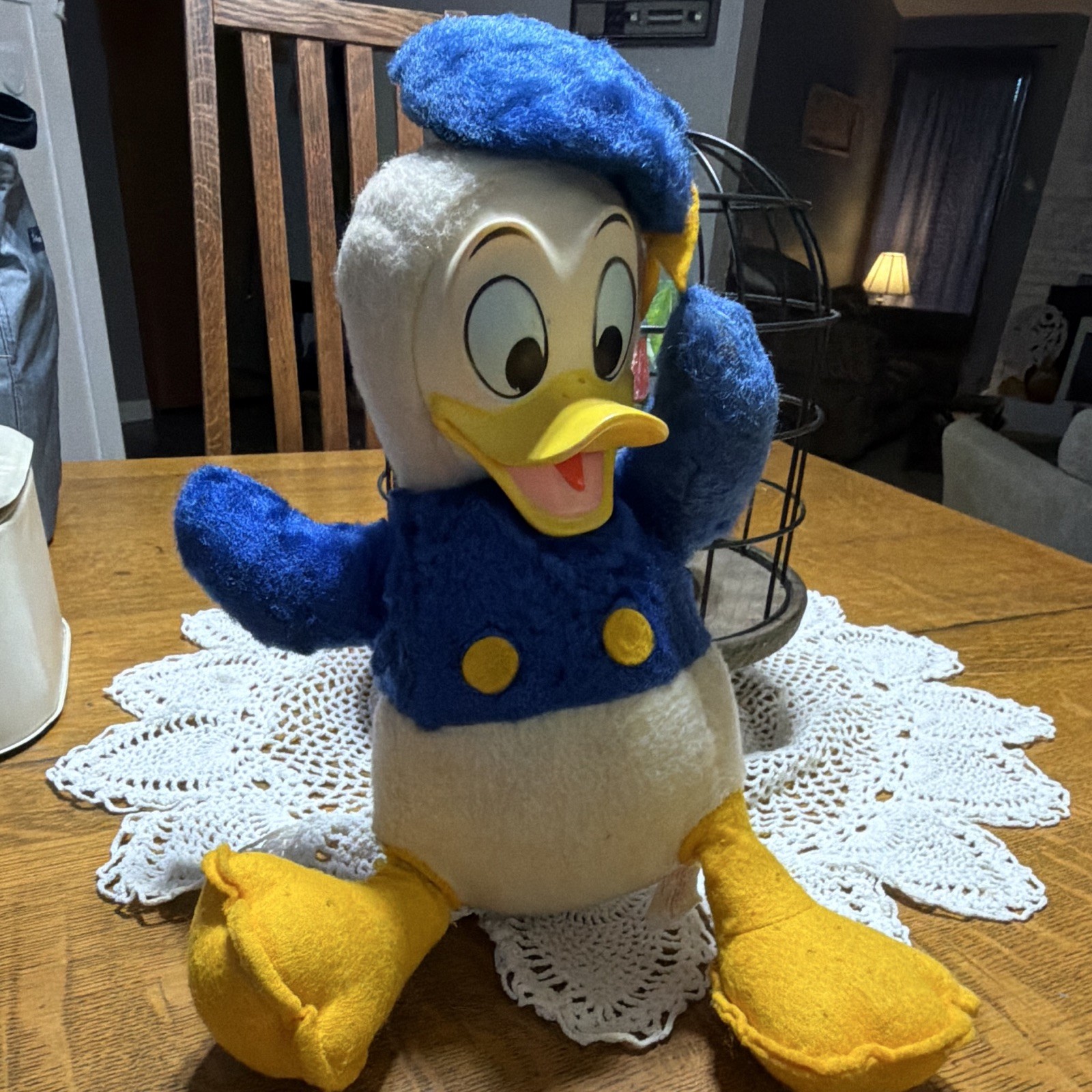 Vintage 1960s Disney Donald Duck Rubber Face Plush California Stuffed Toys Tag Vintage 1960s Disney Donald Duck Rubber Face Plush California Stuffed Toys Tag