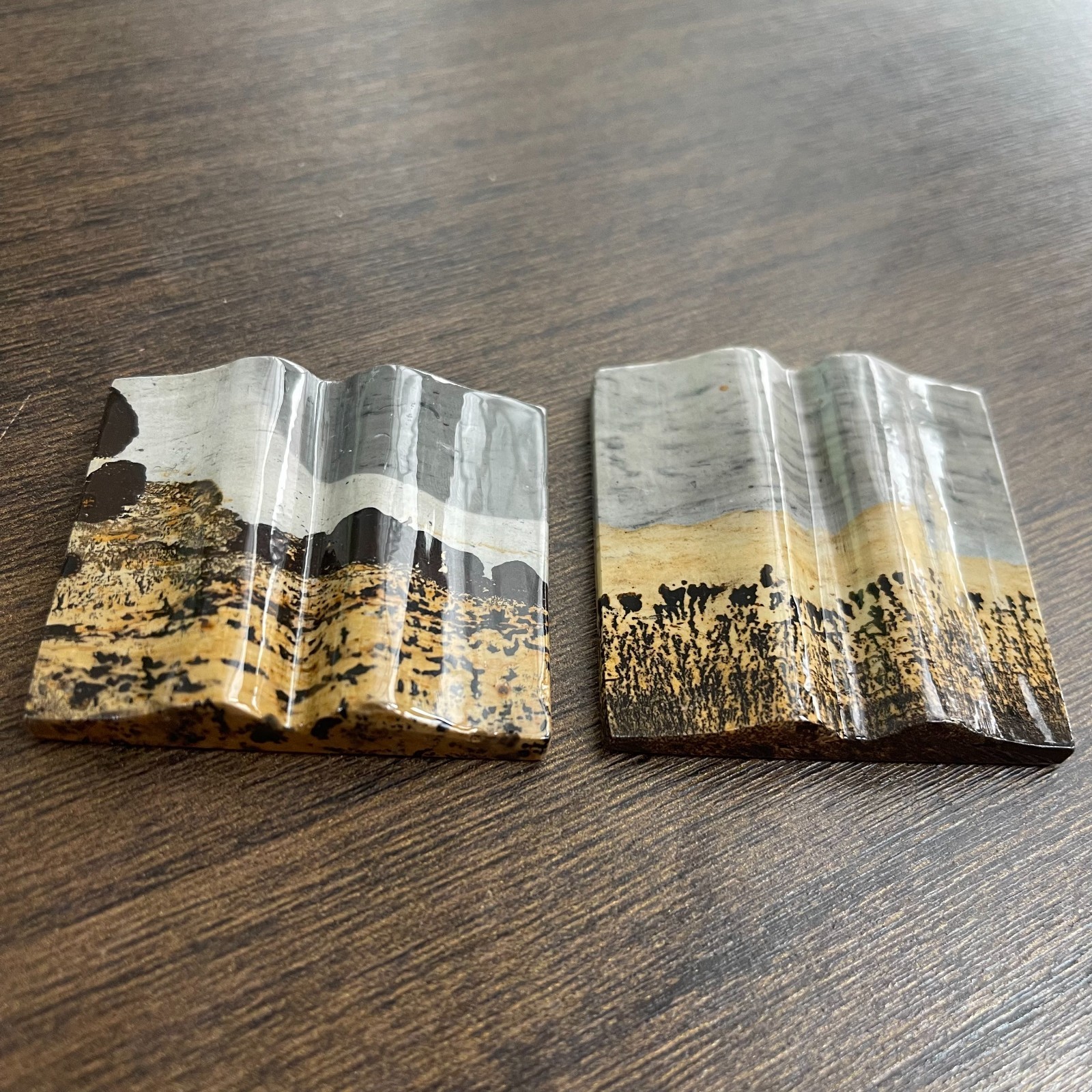 2pcs Natural Picture Jasper Mini Book Carved Crystal Decor Reiki Gift 2pcs Natural Picture Jasper Mini Book Carved Crystal Decor Reiki Gift