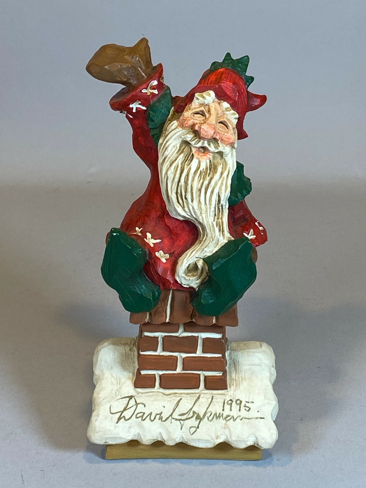 David Frykman Portfolio Signed Santa Claus Christmas 1995 Holiday Coynes Chimney David Frykman Portfolio Signed Santa Claus Christmas 1995 Holiday Coynes Chimney