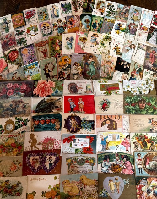Huge Lot of 400 +++ Holidays Greetings Postcards DAMAGED- SCRAPBOOK CRAFTS Huge Lot of 400 +++ Holidays Greetings Postcards DAMAGED- SCRAPBOOK CRAFTS