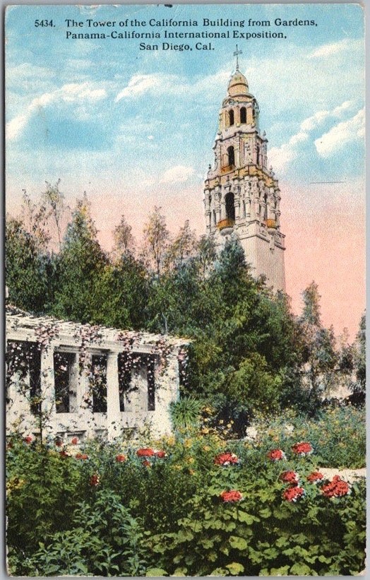 1915 PCE EXPO San Diego Calif. Postcard "The Tower of the California Building" 1915 PCE EXPO San Diego Calif. Postcard "The Tower of the California Building"