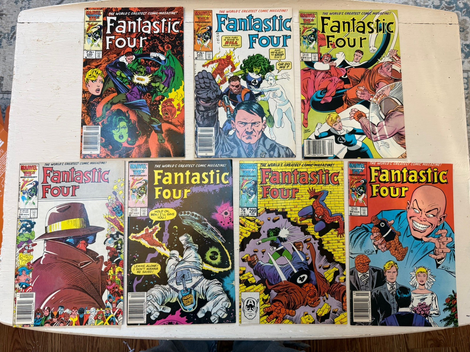 Vintage 1986 1987 Lot of 7 Fantastic Four 290, 292, 294, 296, 297, 299, 300 Vintage 1986 1987 Lot of 7 Fantastic Four 290, 292, 294, 296, 297, 299, 300