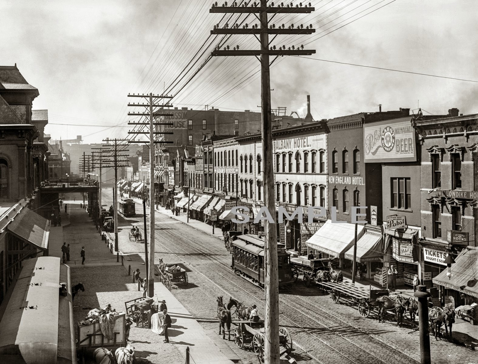 1901 KANSAS CITY Missouri Street Scene 8.5 X 11 PHOTO 238-D 1901 KANSAS CITY Missouri Street Scene 8.5 X 11 PHOTO 238-D