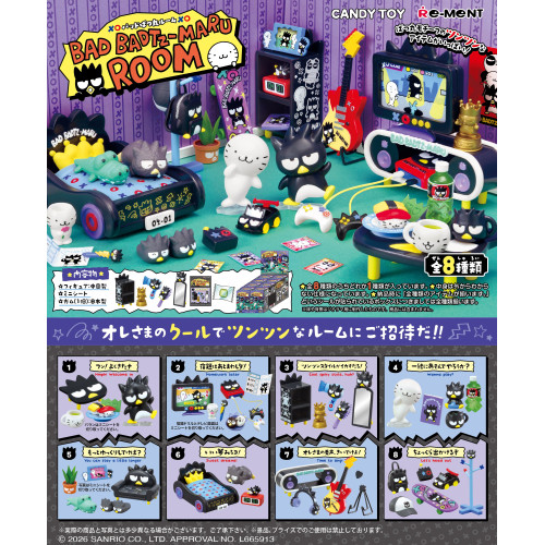 Re-ment Bad Badtz-Maru Room  complete set japan