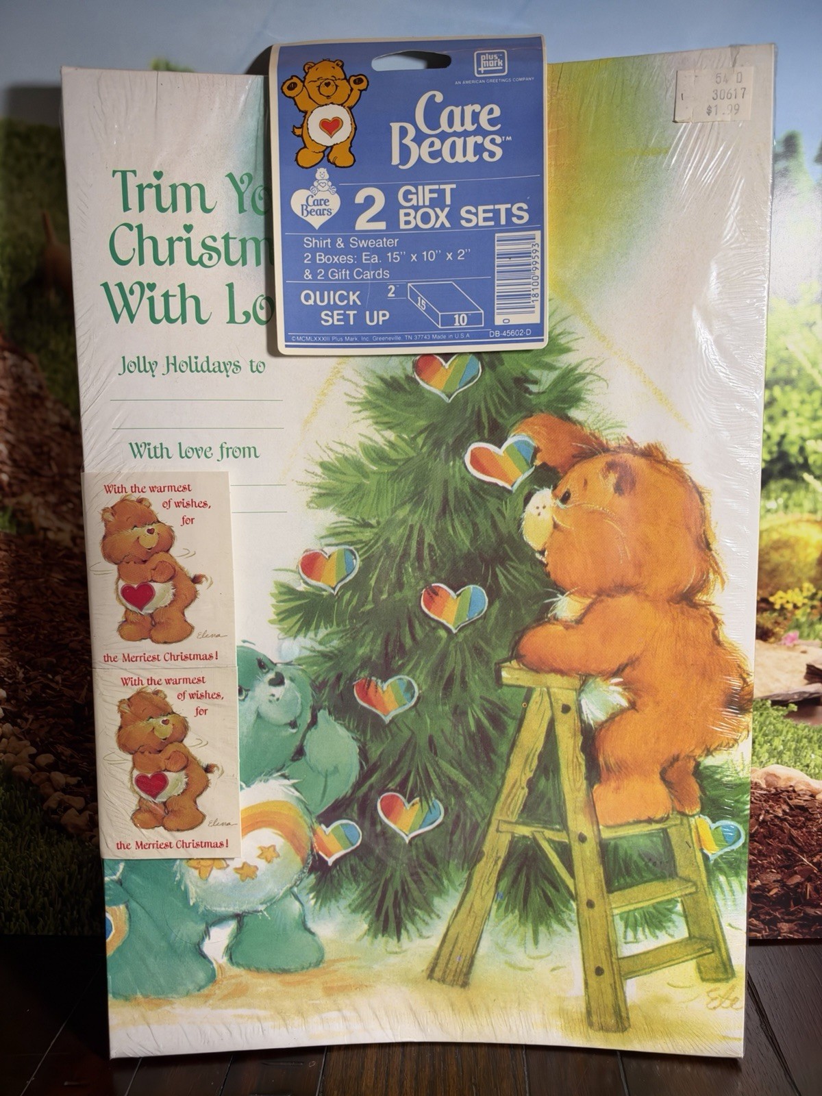 Vintage 1983 Care Bears NEW Old Stock Shirt + Sweater Gift Box Boxes Christmas Vintage 1983 Care Bears NEW Old Stock Shirt + Sweater Gift Box Boxes Christmas