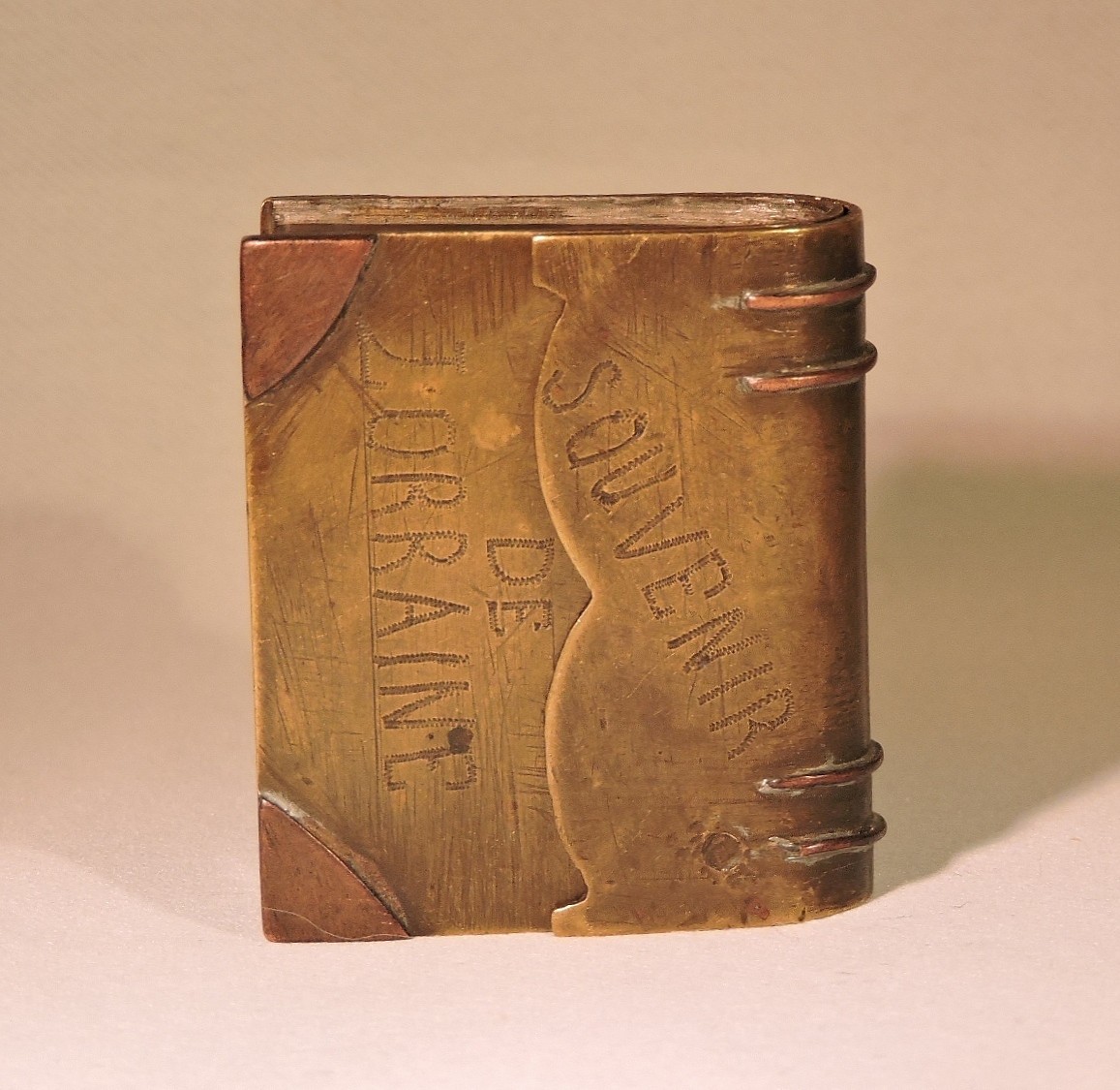 Vintage WW1 Trench Lighter France Book Shaped Wick & Fuel