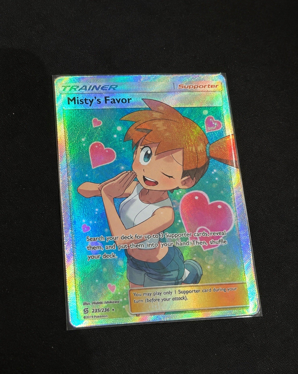 Pokemon Misty's Favor Trainer Supporter Holo 235/236 2019 English Pokemon Misty's Favor Trainer Supporter Holo 235/236 2019 English