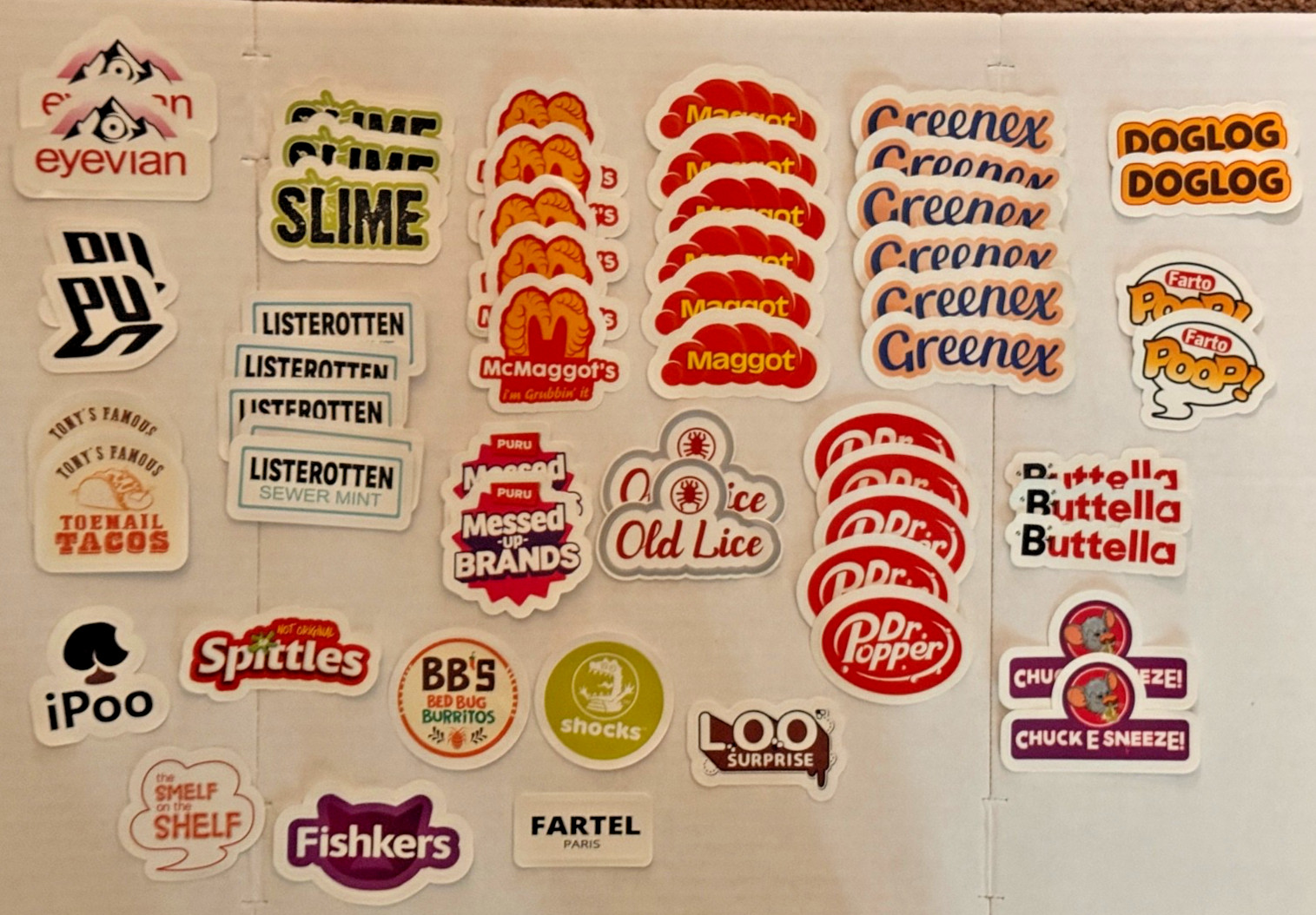 MEGA GROSS Series 2 - STICKERS Lot of 57