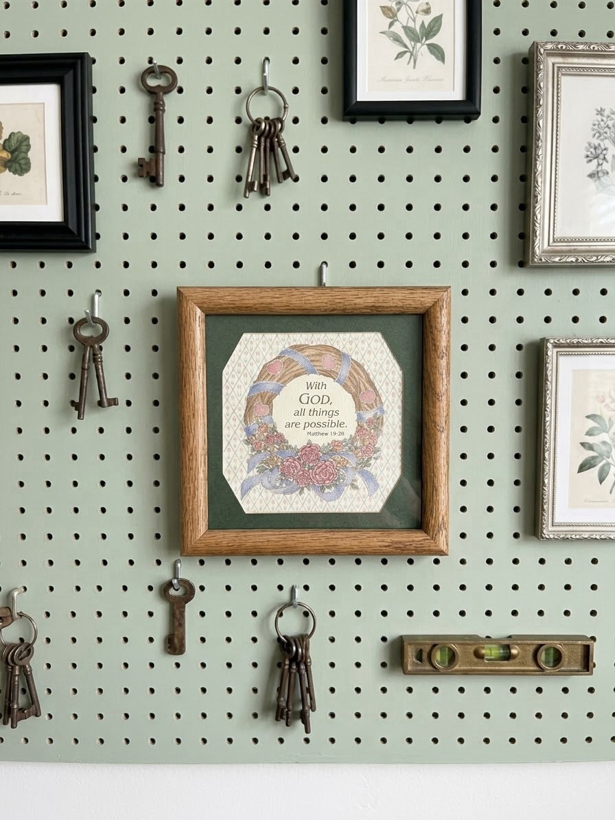 Vintage Framed Religious Art Print/wall Plaque Country Aesthetic