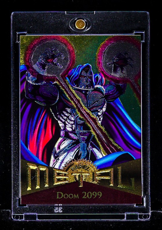 Doom 2099 RARE VINTAGE METAL FOIL ETCHED DOOMSDAY CARD Marvel MCU Doom 2099 RARE VINTAGE METAL FOIL ETCHED DOOMSDAY CARD Marvel MCU