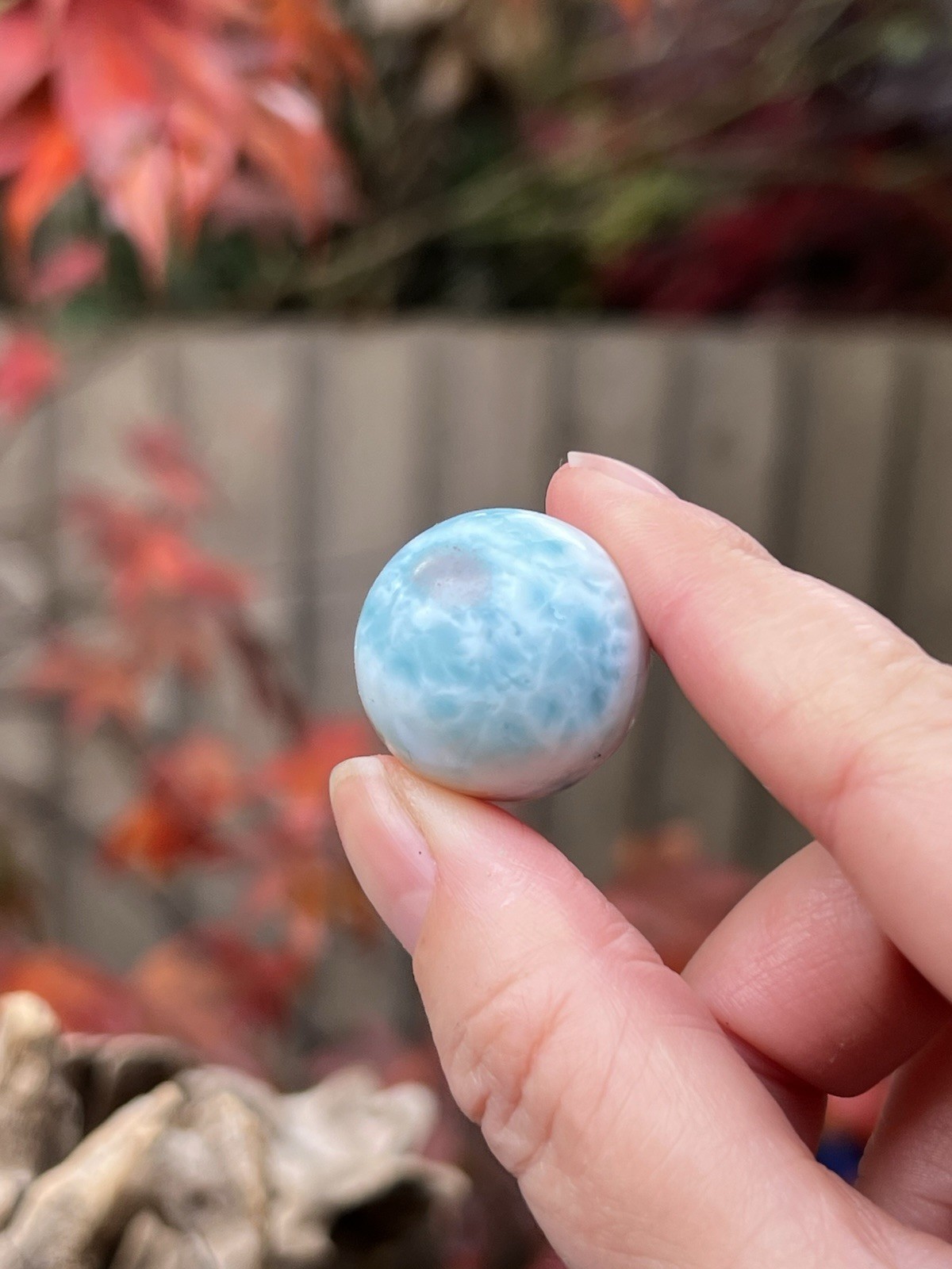 Larimar Ball Deep Blue Dolphin Stone AAA+ : Ocean Like 14 22mm Larimar Ball Deep Blue Dolphin Stone AAA+ : Ocean Like 14 22mm