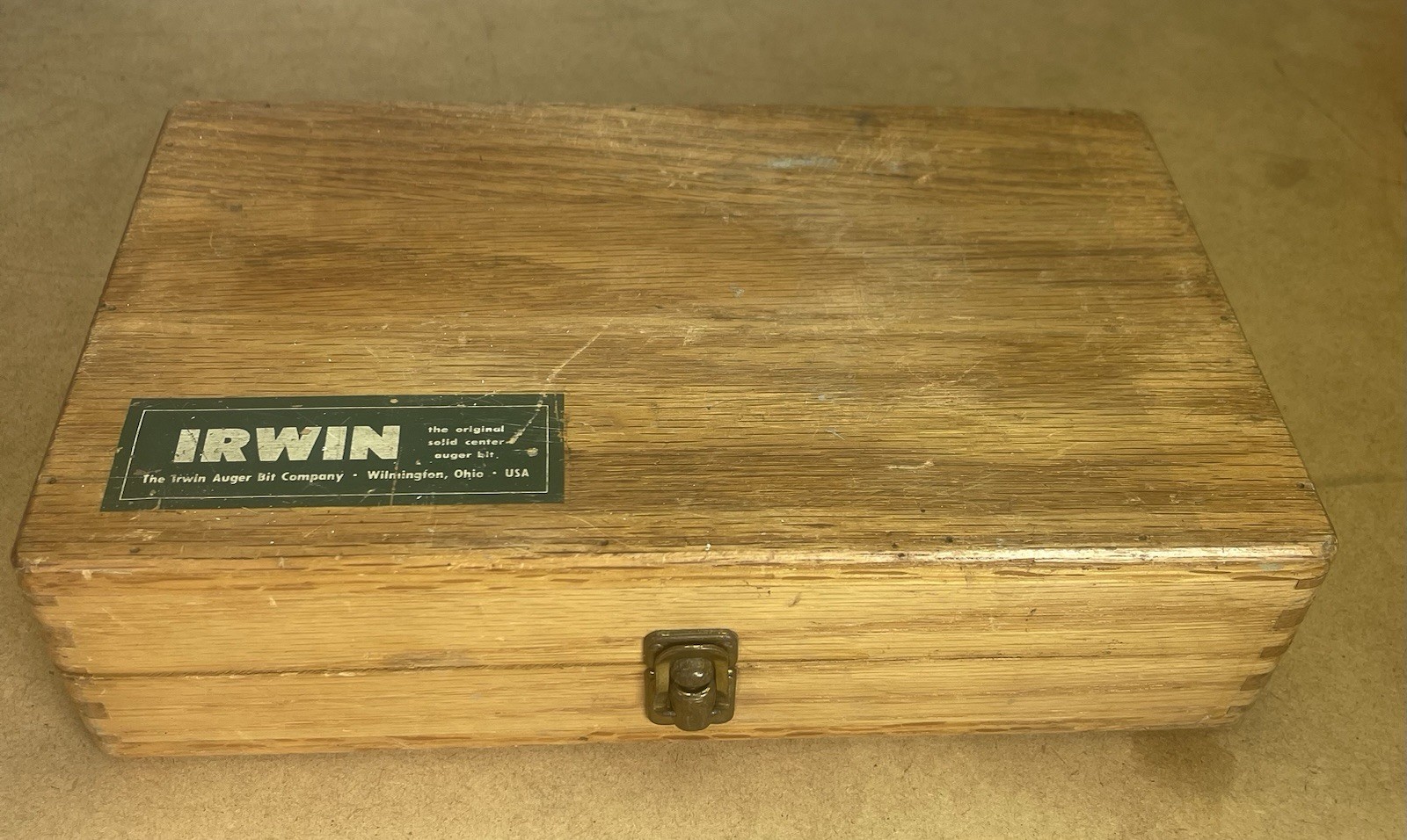 Vintage IRWIN 13pc Solid Center Auger Bit Set 1/4”-1” Original Wood Box USA Vintage IRWIN 13pc Solid Center Auger Bit Set 1/4”-1” Original Wood Box USA