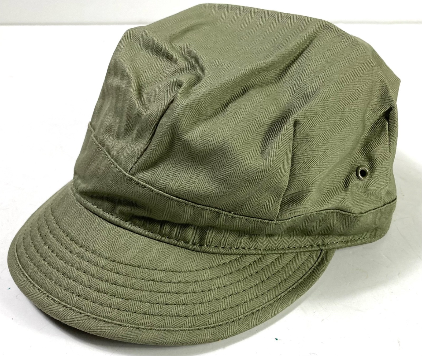 WWII US DARK LIGHT HBT COMBAT FIELD CAP, SHORT BILL-XLARGE WWII US DARK LIGHT HBT COMBAT FIELD CAP, SHORT BILL-XLARGE