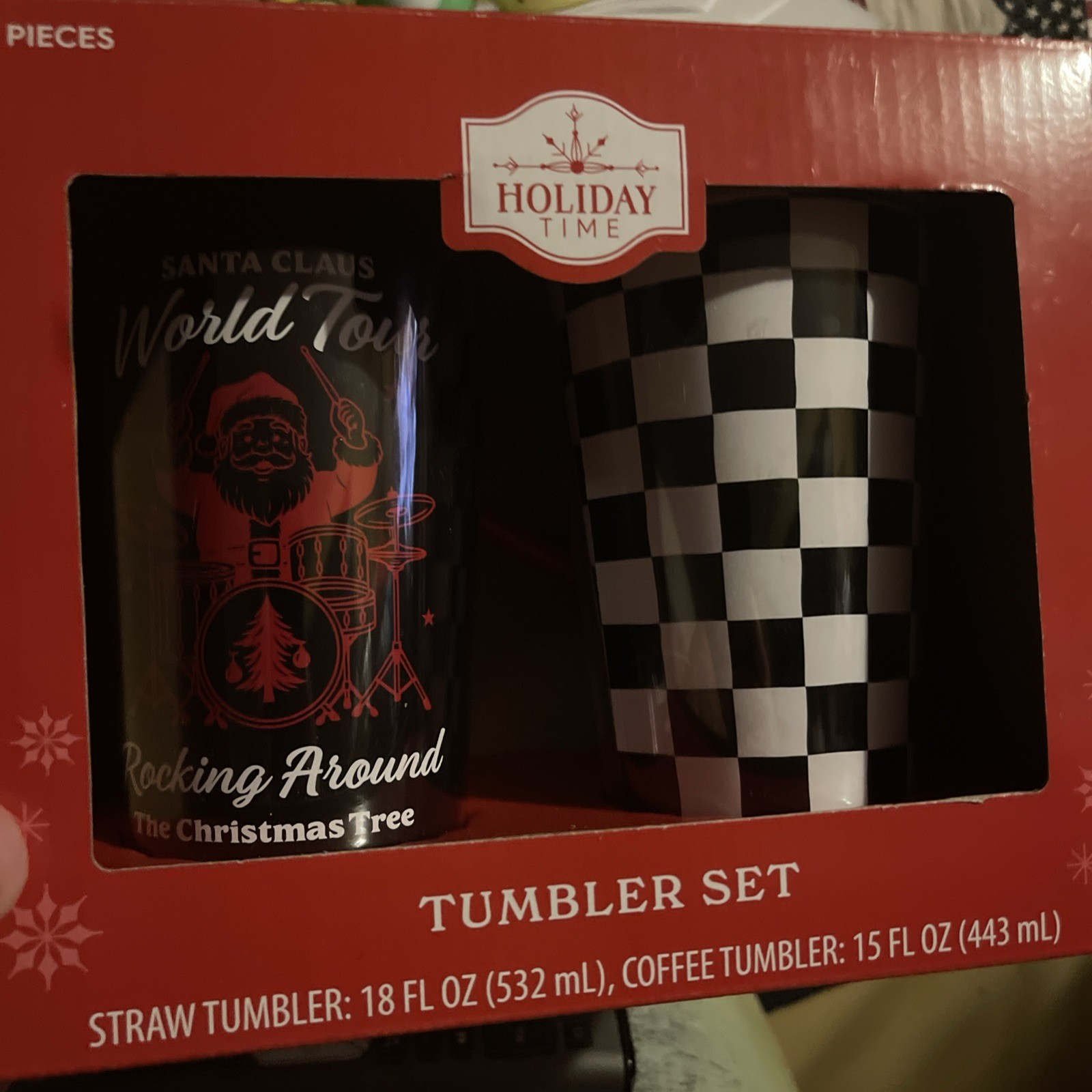 Christmas time Santa Claus 2 Piece Tumbler One Straw Tumbler One Coffee Tumbler Christmas time Santa Claus 2 Piece Tumbler One Straw Tumbler One Coffee Tumbler