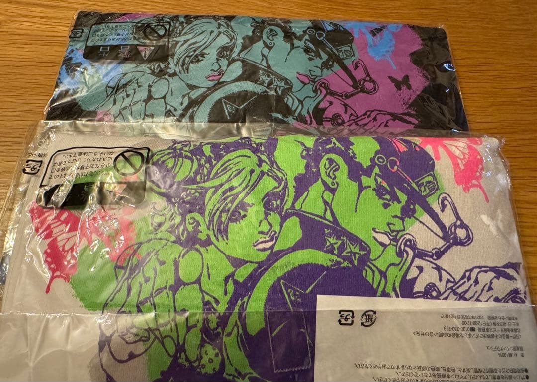 Extremely Rare Complete Jojo Part 6 T-Shirt L Set Of 2 Vintage Flyer Included