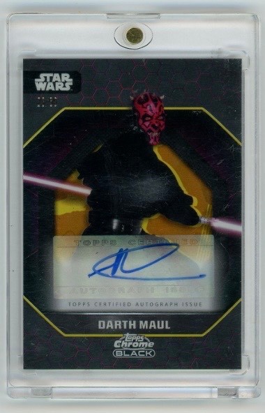 2025 TOPPS CHROME BLACK #ADS-RP DARTH MAUL GOLD AUTO #/50 RAY PARK AUTO 2025 TOPPS CHROME BLACK #ADS-RP DARTH MAUL GOLD AUTO #/50 RAY PARK AUTO
