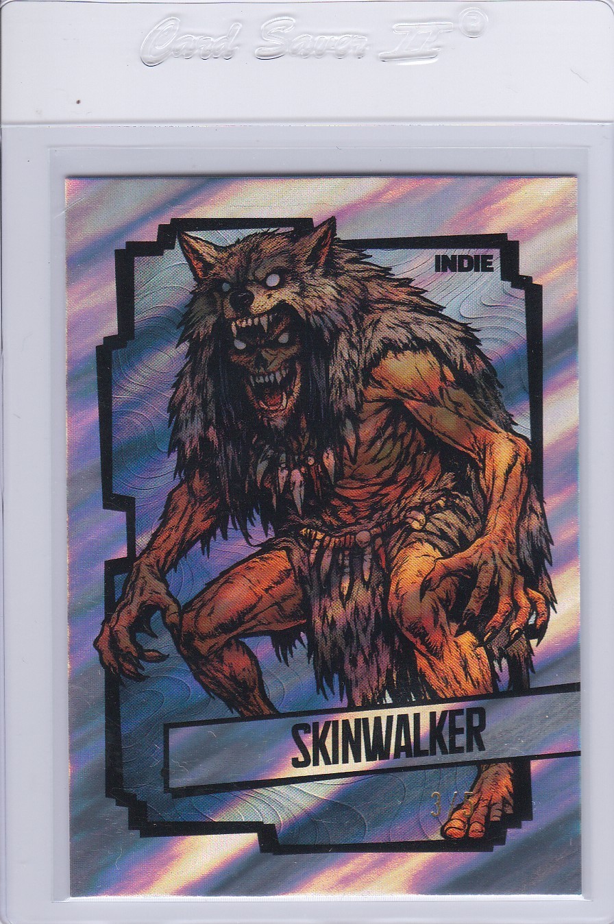 2026 Indie Cryptid Anthology Cryptozoology SKINWALKER Silver Foil Card SN 3/5 2026 Indie Cryptid Anthology Cryptozoology SKINWALKER Silver Foil Card SN 3/5