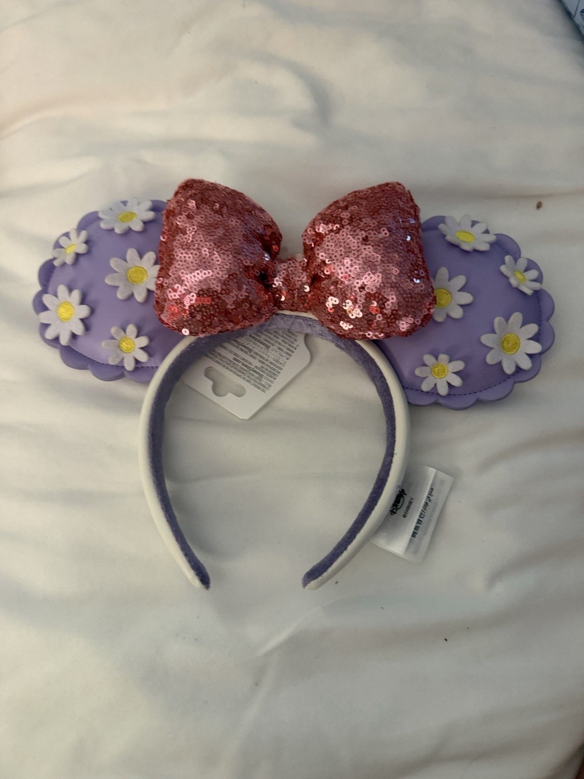 Disney Parks Daisy Duck Flowers Bow Minnie Mouse Ear Headband Ears 2026 New Disney Parks Daisy Duck Flowers Bow Minnie Mouse Ear Headband Ears 2026 New