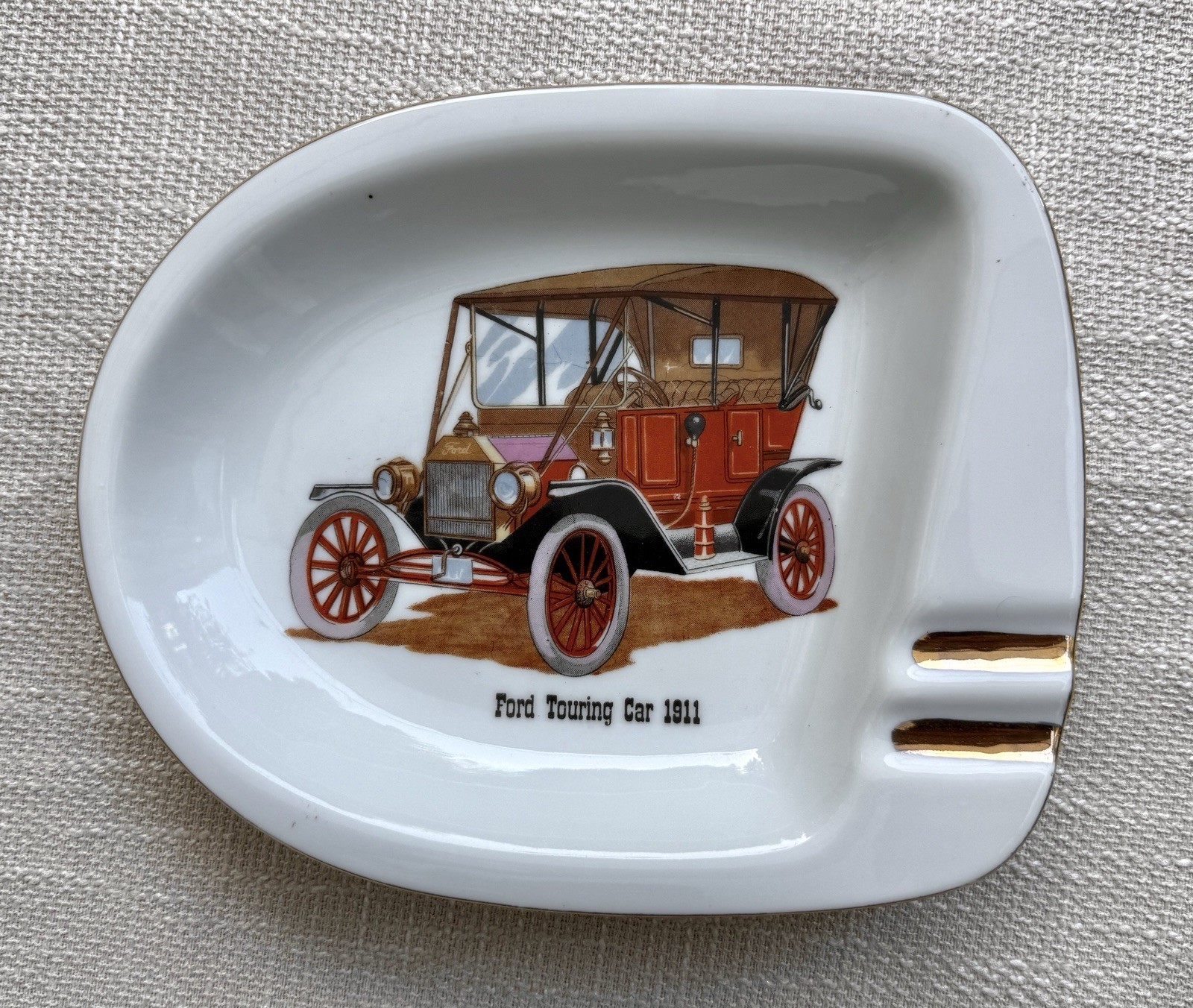 Rare Vintage Ucagco Japan 1911 Ford Touring Car Double Rest Collectible Ashtray Rare Vintage Ucagco Japan 1911 Ford Touring Car Double Rest Collectible Ashtray