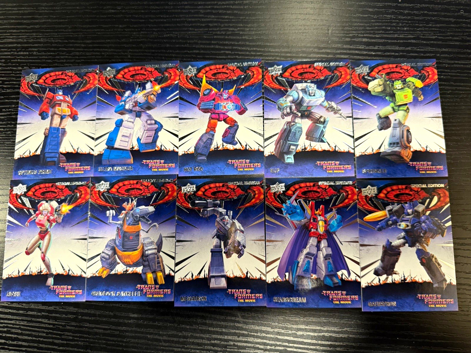 Upper Deck Transformers The Movie 40th Anniv Special Edition 12 Card Lot 2025 Upper Deck Transformers The Movie 40th Anniv Special Edition 12 Card Lot 2025