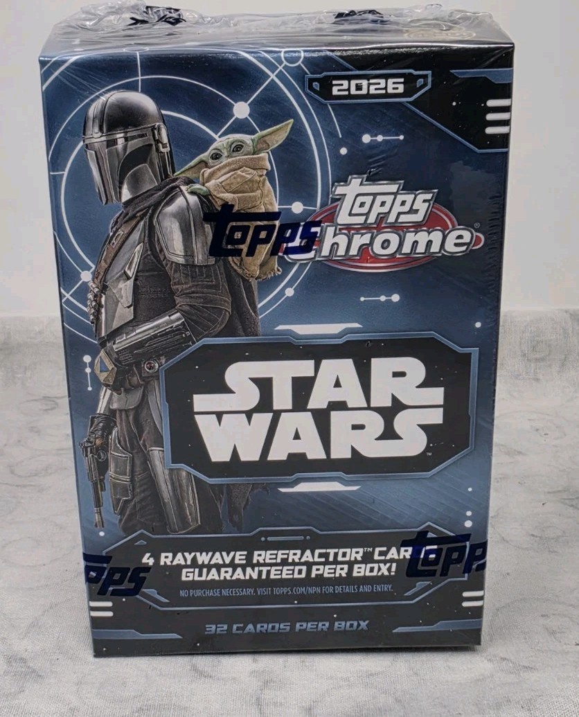 2026 Topps Chrome Star Wars Blaster / Value Box ~ 8 Packs - New / Sealed 2026 Topps Chrome Star Wars Blaster / Value Box ~ 8 Packs - New / Sealed