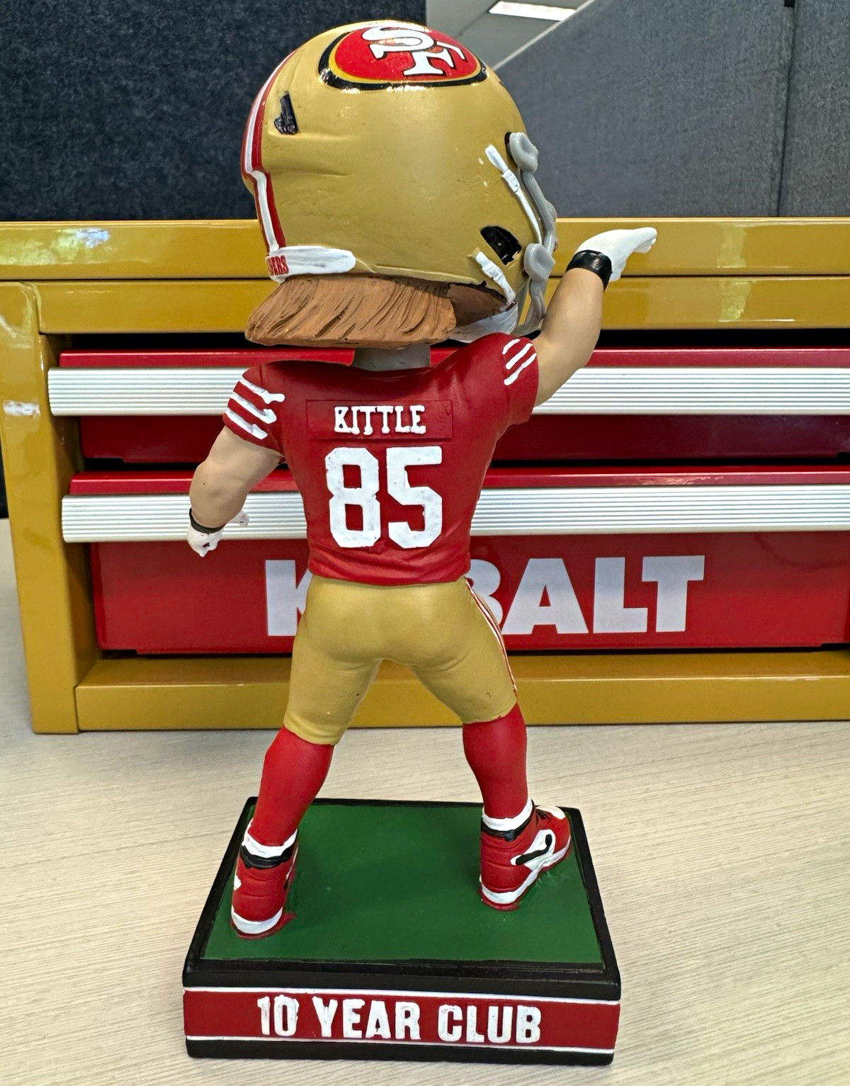 Novartis 10 Year Club George Kittle Football Bobblehead