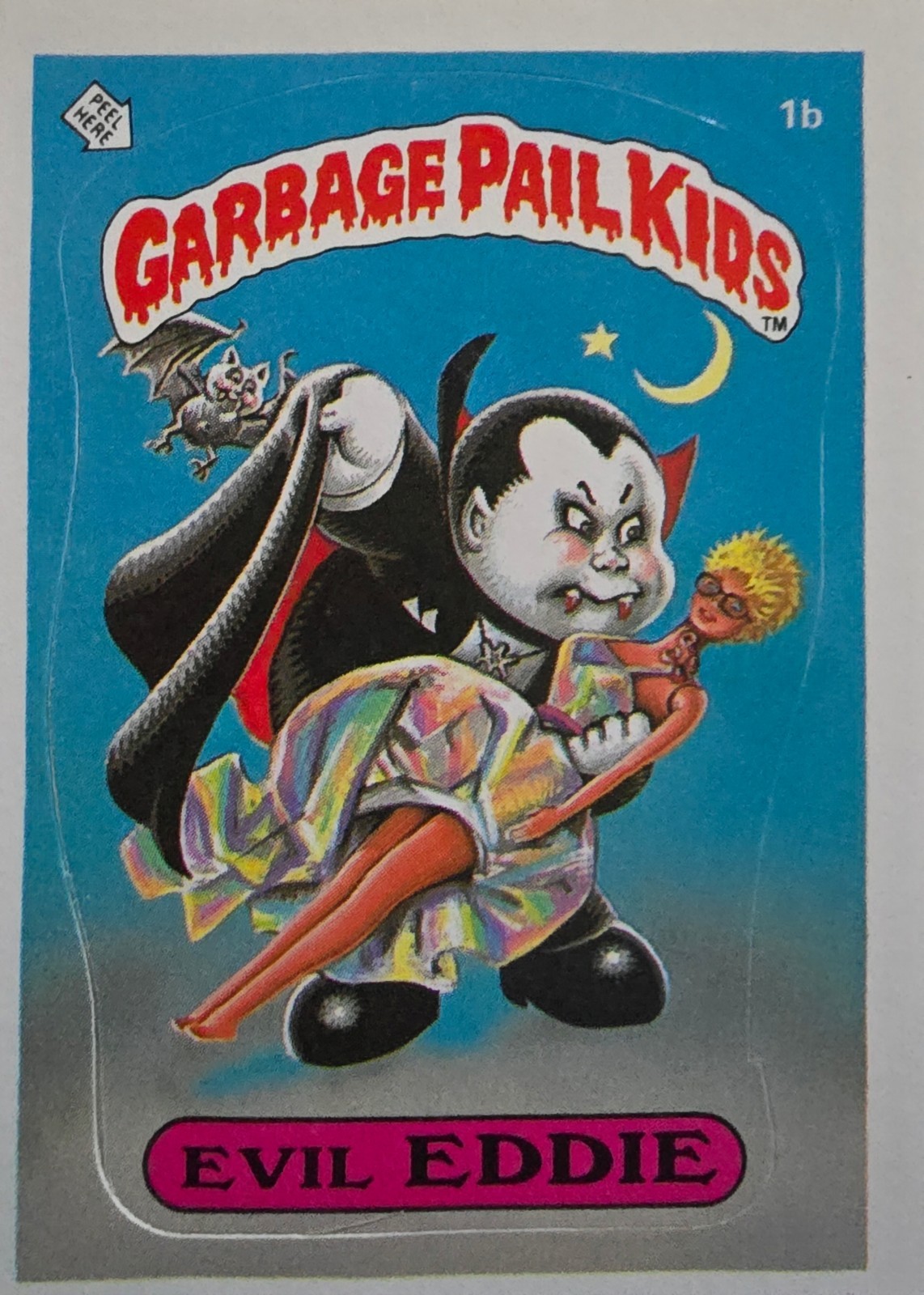 1985 Topps GPK Original Series 1 OS1 Evil Eddie 1b Matte Award Back 1985 Topps GPK Original Series 1 OS1 Evil Eddie 1b Matte Award Back