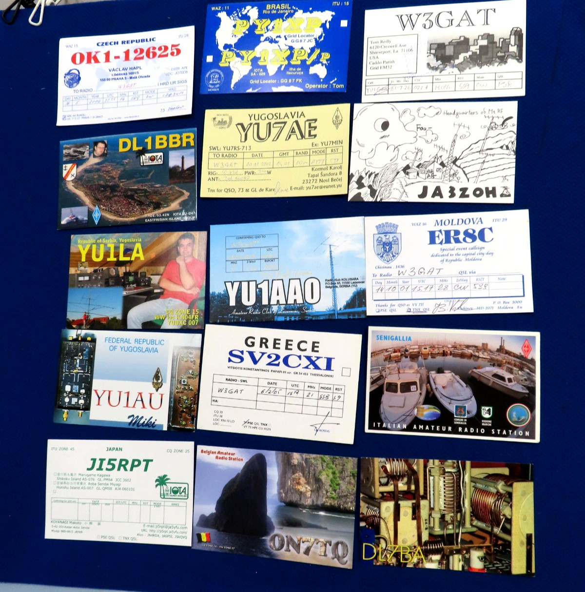 300 ham radio operatpr qsl cards from all over world 