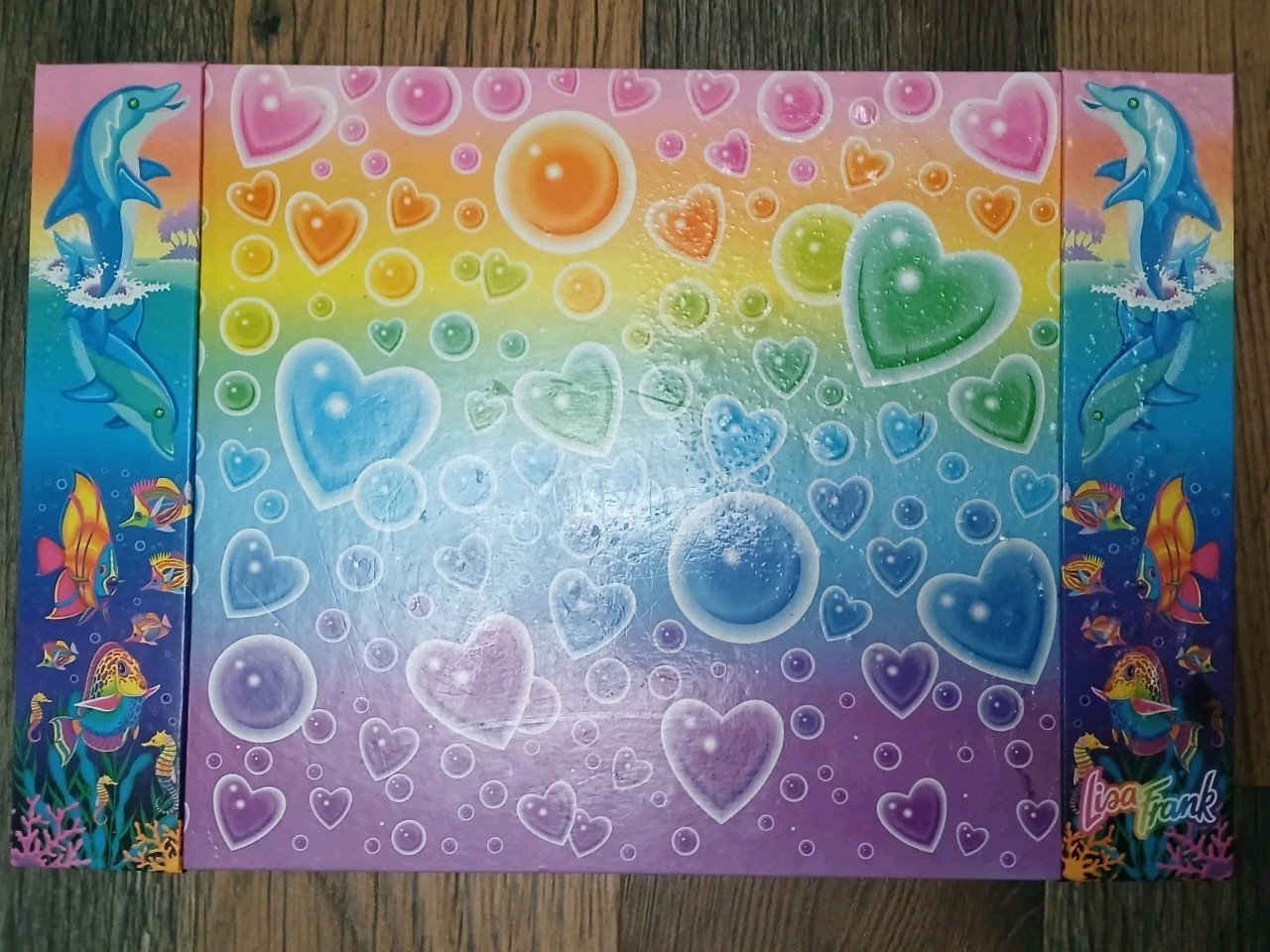 Rare Lisa Frank Dancing Dolphins And Bubble Hearts Blotter + Imaginationery Set Rare Lisa Frank Dancing Dolphins And Bubble Hearts Blotter + Imaginationery Set