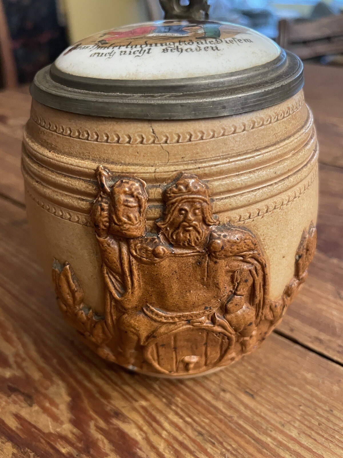 Antique Mid 19th Century German Marked Ceramic Beer Stein -Franco Prussian War? Antique Mid 19th Century German Marked Ceramic Beer Stein -Franco Prussian War?