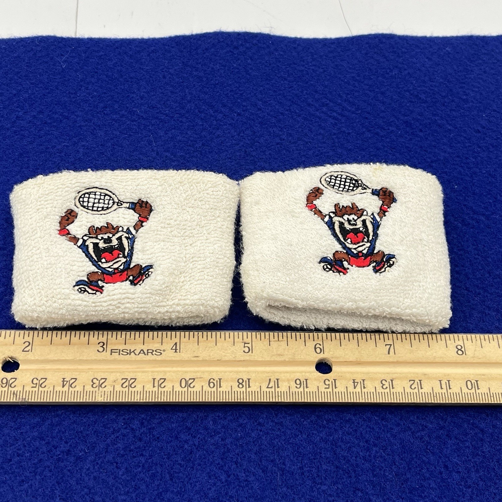 Set of 2 Vintage Taz Looney Tunes Tennis Sweat Bands