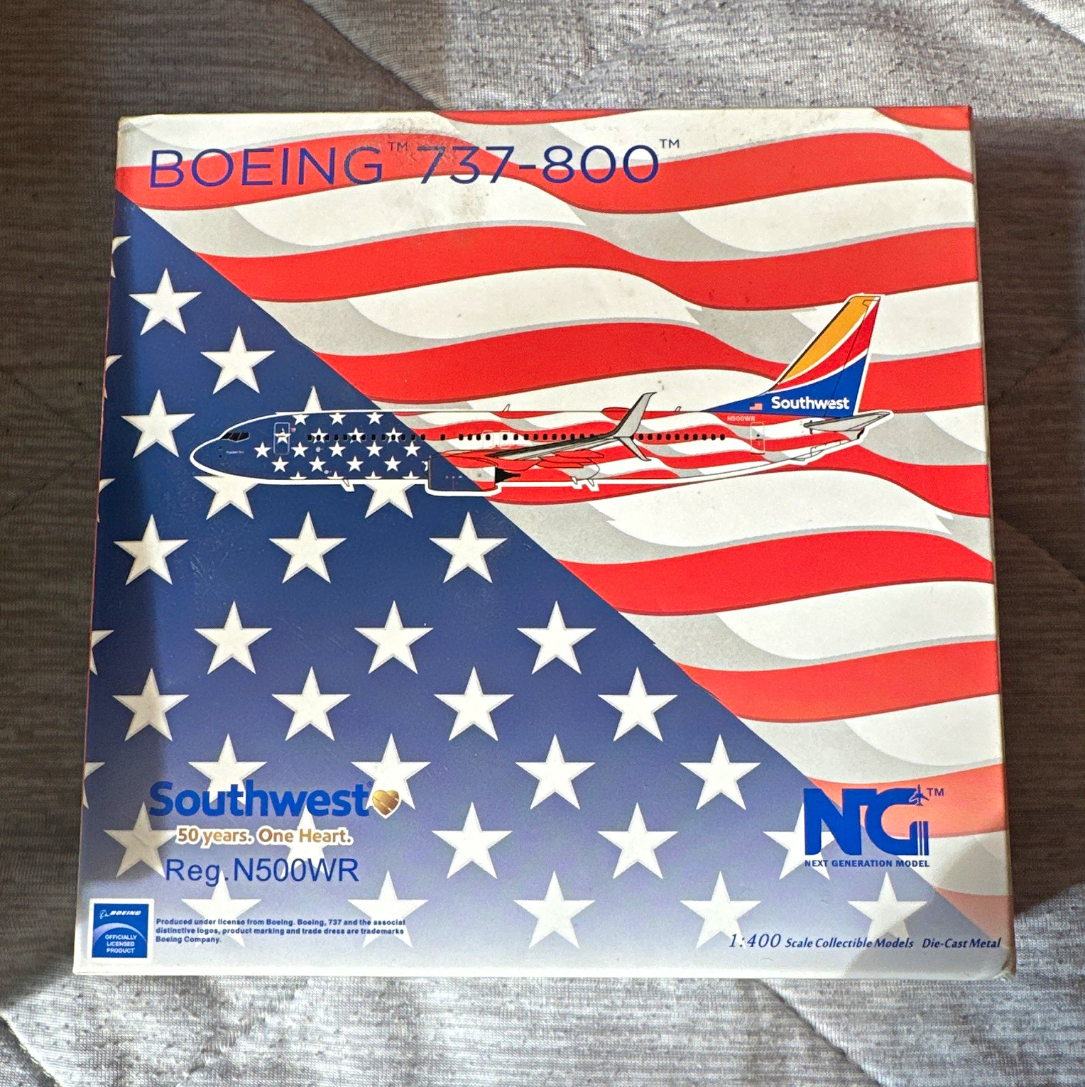 Rare NG Models Southwest Boeing 737-800 50 Years One Heart N500WR 1:400 Rare NG Models Southwest Boeing 737-800 50 Years One Heart N500WR 1:400