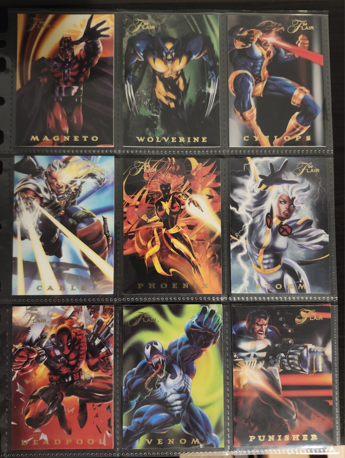 1994 Marvel Fleer Flair Power Blasts Inserts Lot Of 9 (See Description) 1994 Marvel Fleer Flair Power Blasts Inserts Lot Of 9 (See Description)
