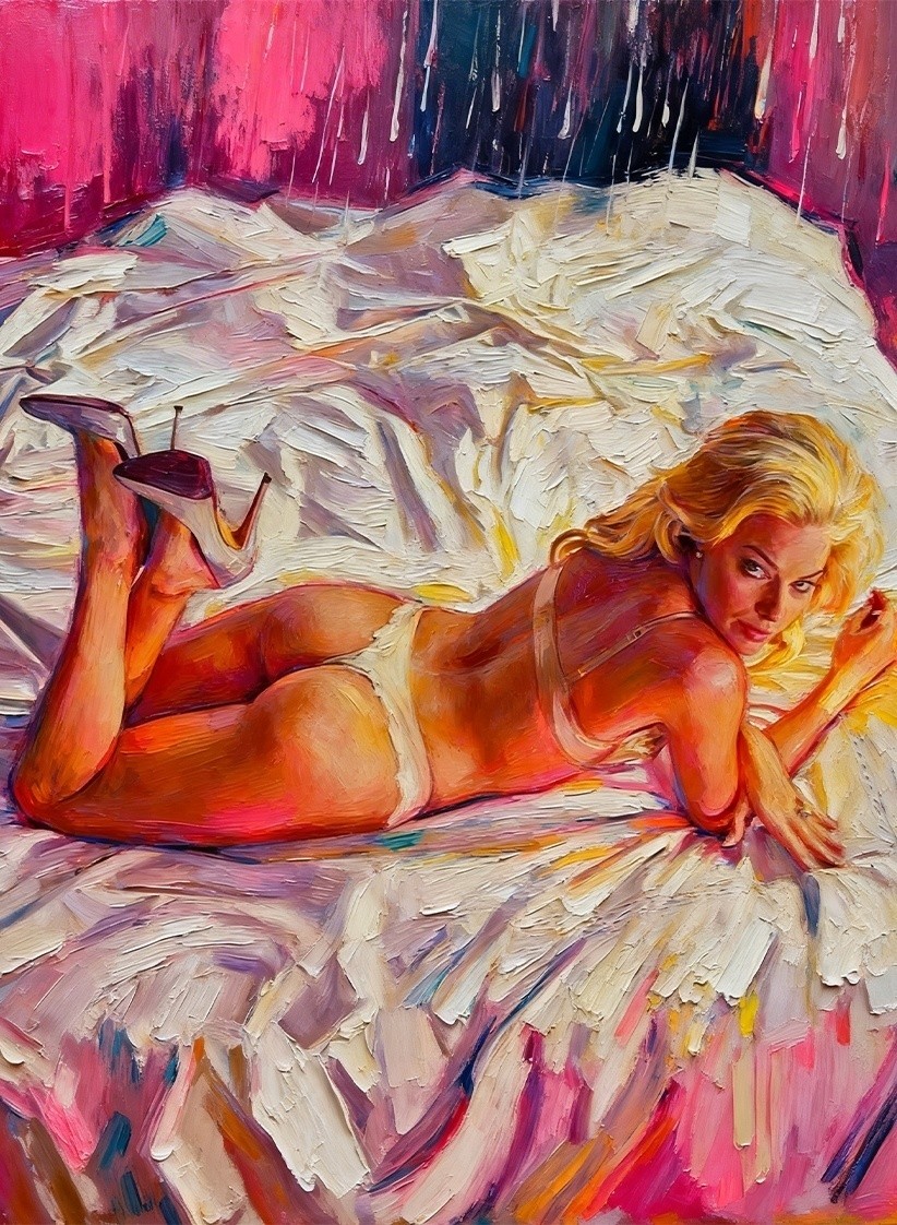 Margot Robbie Movies Actress Model Art Card Print PZ Signed /30 Margot Robbie Movies Actress Model Art Card Print PZ Signed /30