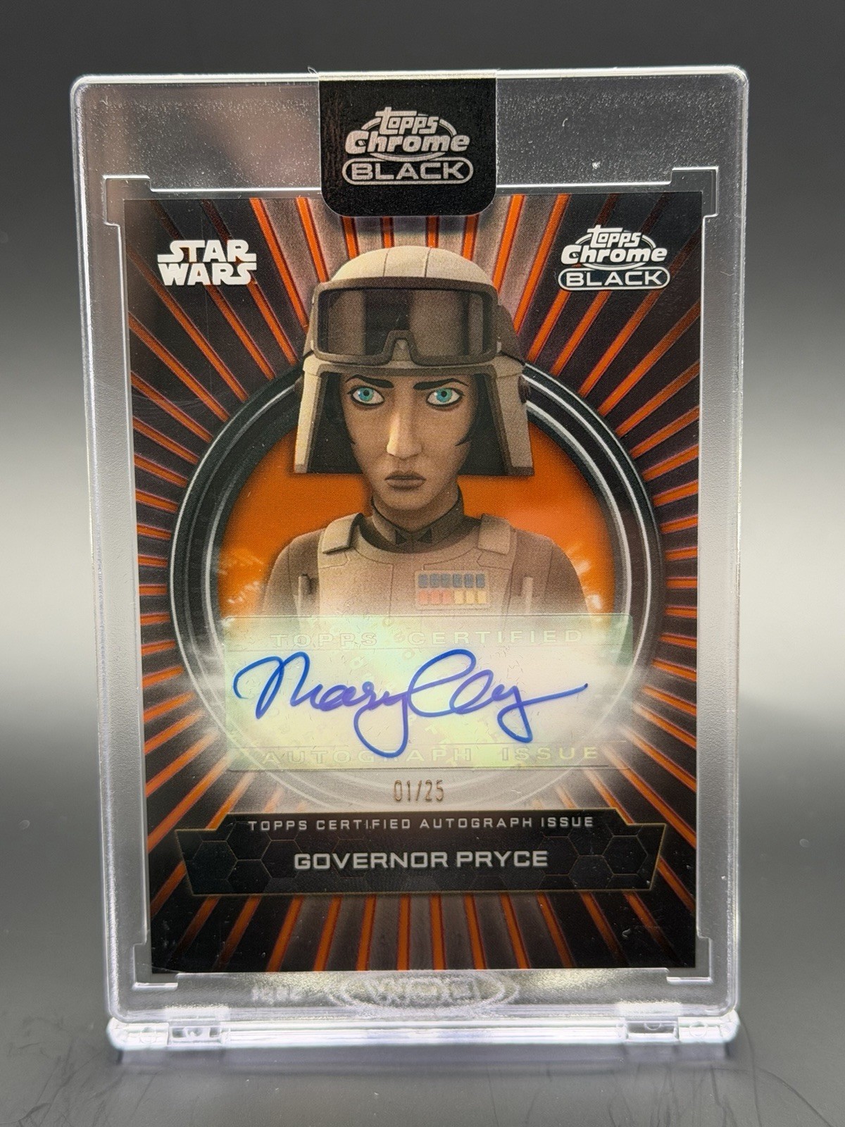 2024 Topps Star Wars Chrome Black Gov Price (McGlynn) Duality Auto 1/25 ALPHA