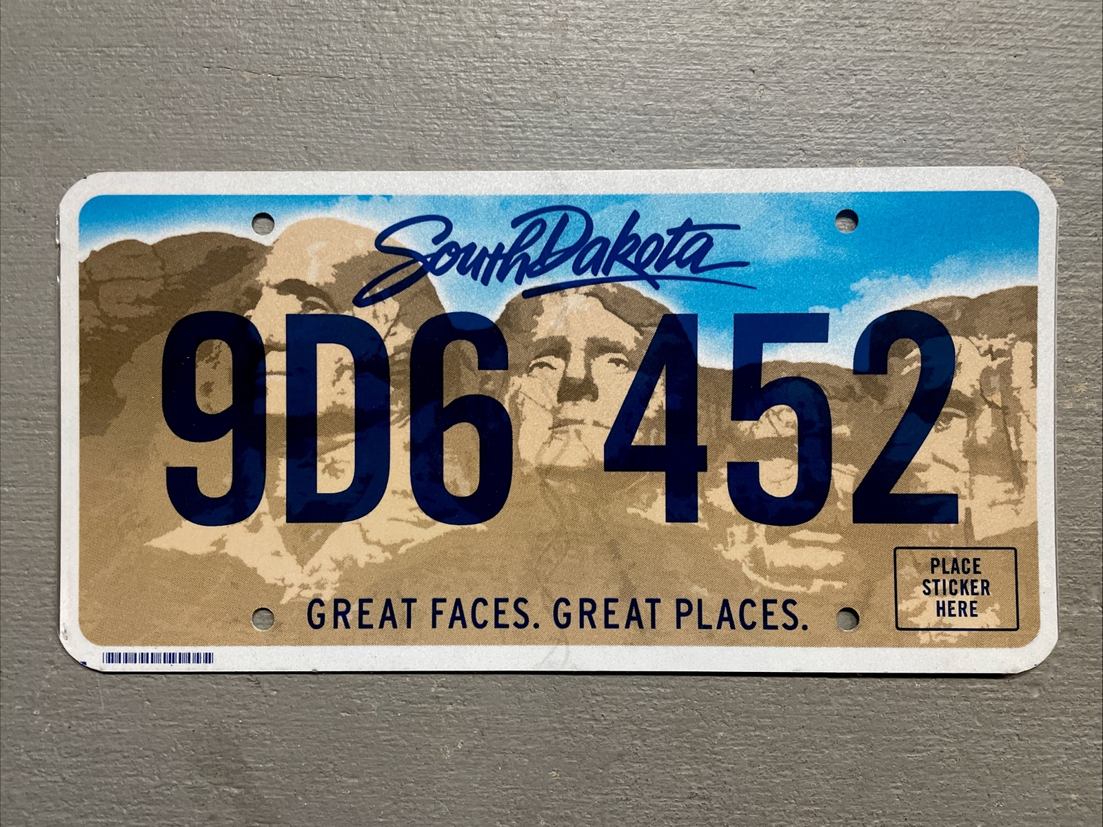 SOUTH DAKOTA LICENSE PLATE MOUNT RUSHMORE RANDOM LETTERS/NUMBERS NICE SOUTH DAKOTA LICENSE PLATE MOUNT RUSHMORE RANDOM LETTERS/NUMBERS NICE