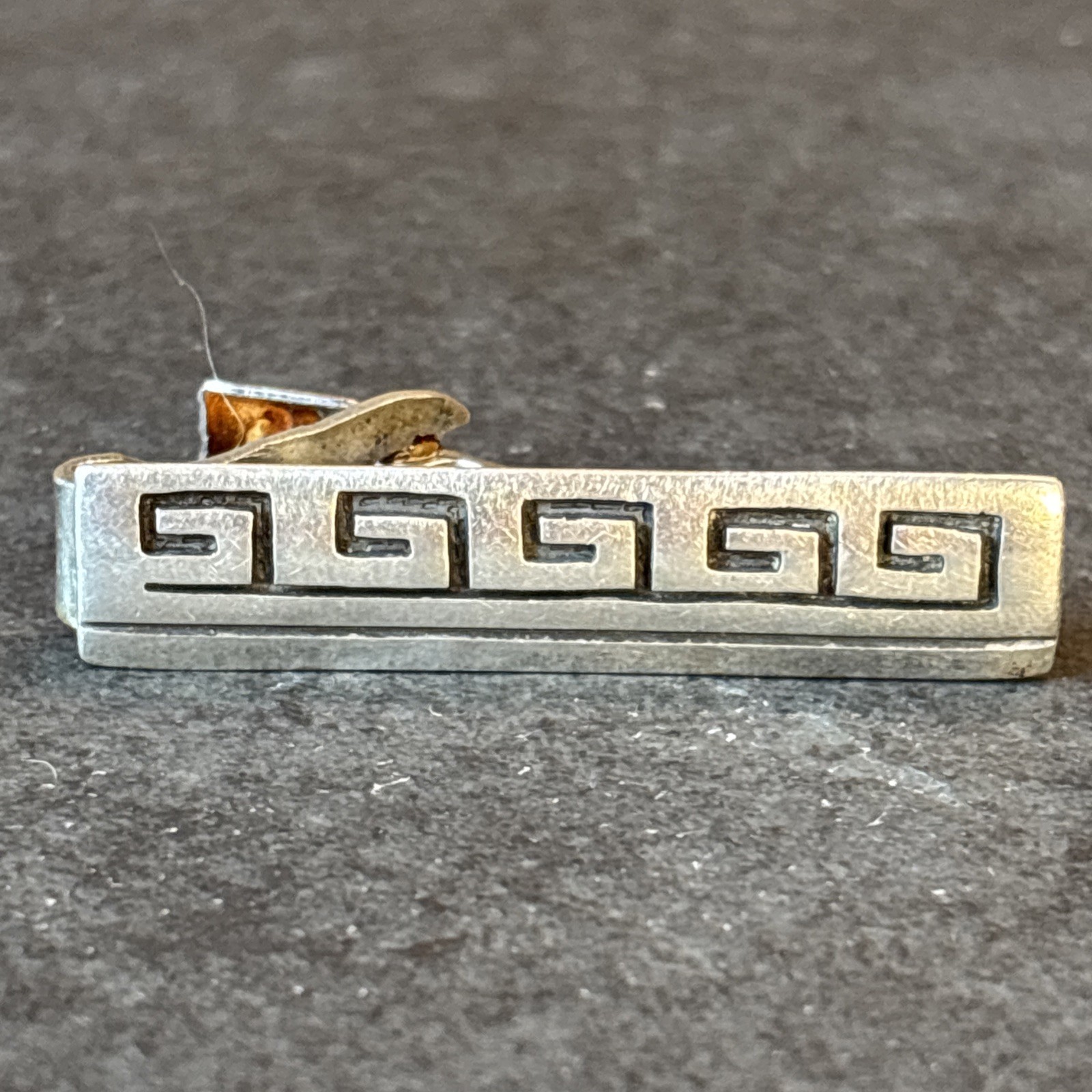 Mitchel Sockyma Hopi Sterling Silver Tie Clip Vintage Da