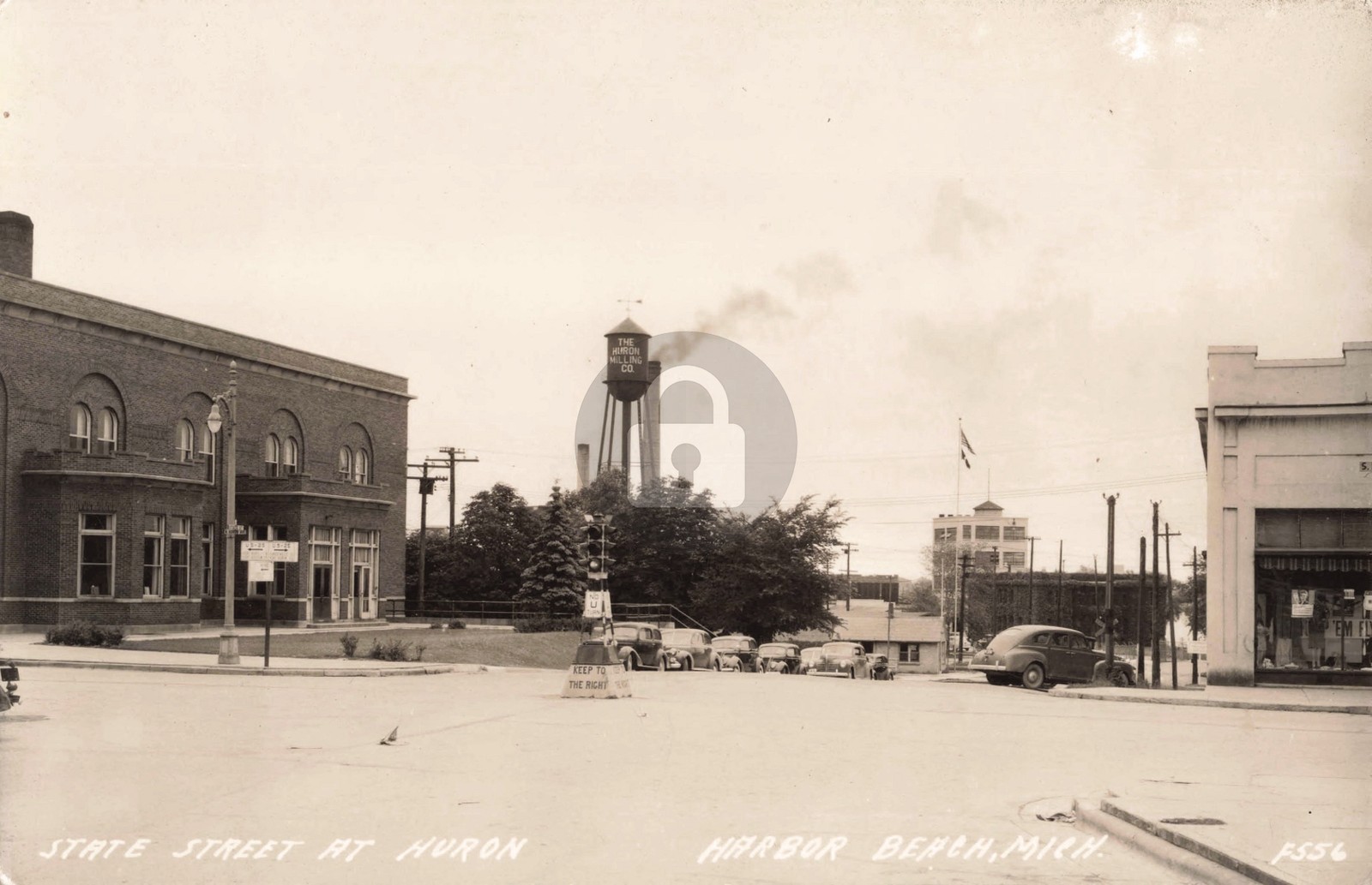 Street View State St., Huron, Harbor Beach MI Michigan RPPC Photo Postcard COPY Street View State St., Huron, Harbor Beach MI Michigan RPPC Photo Postcard COPY
