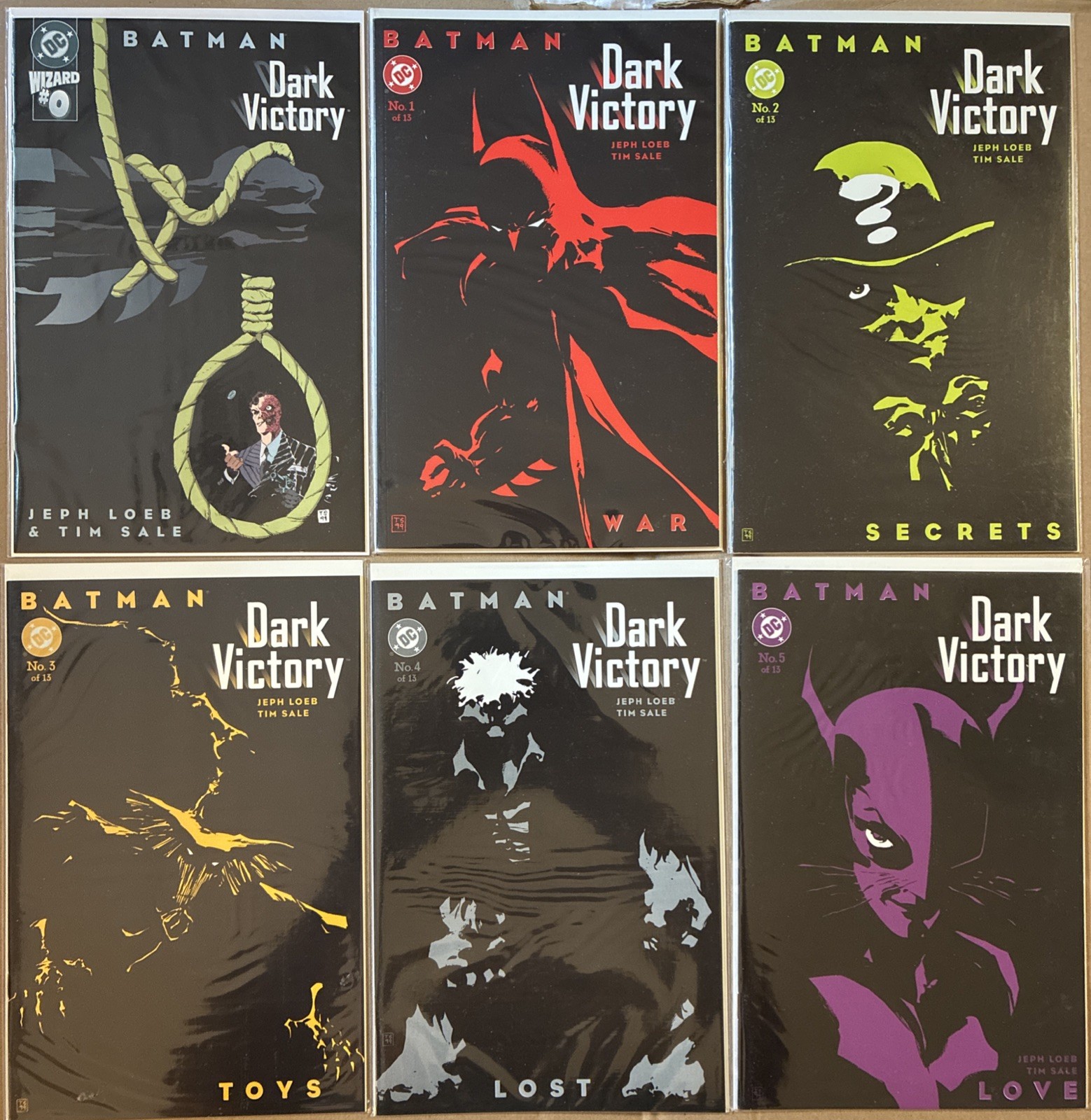 Batman Dark Victory #0-13 Complete Set Jeph Loeb Tim Sale DC Comics 1999 Batman Dark Victory #0-13 Complete Set Jeph Loeb Tim Sale DC Comics 1999